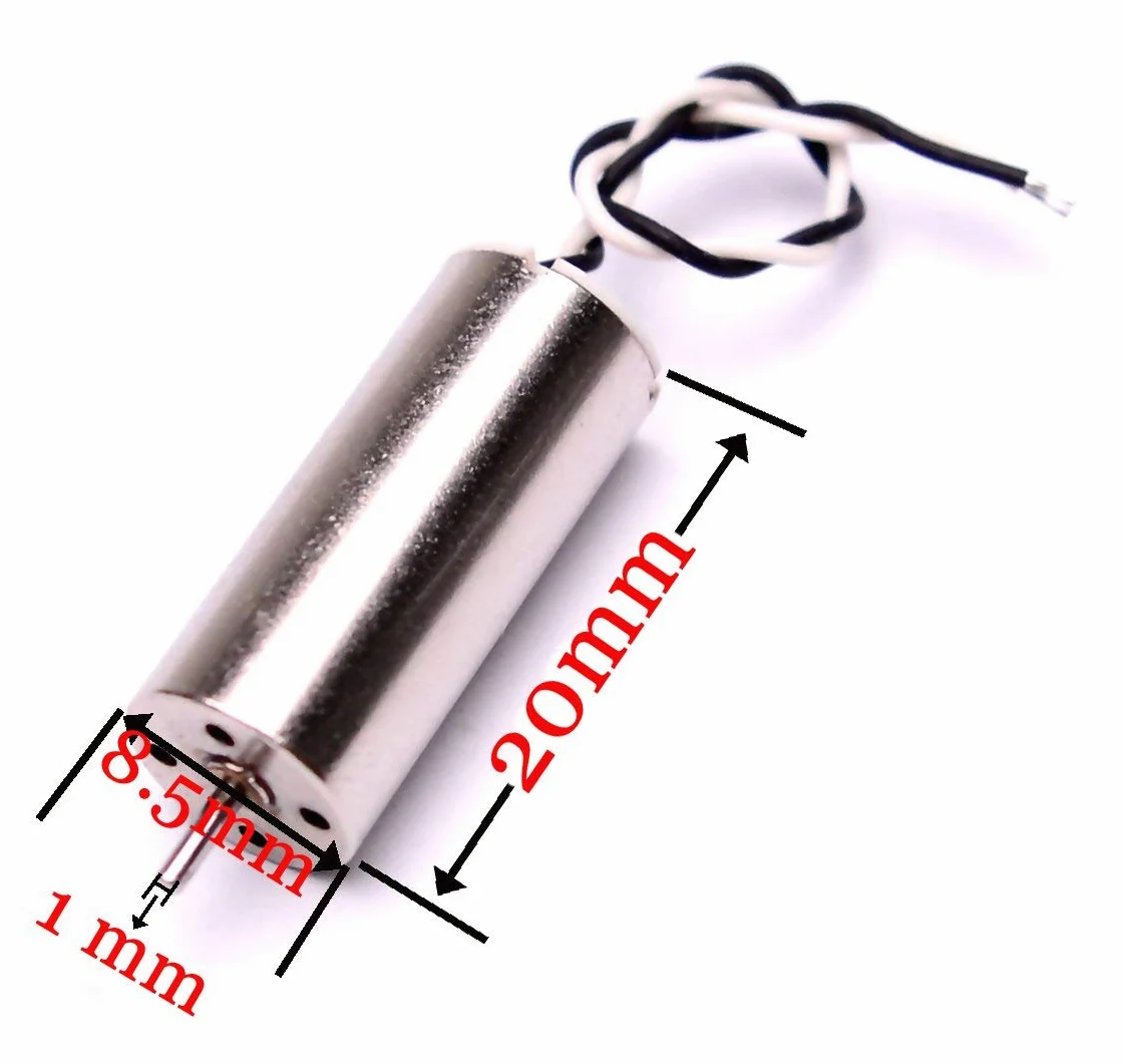 YoungRC Motore Coreless 8520 8,5 x 20 mm spazzolato + elica CW CCW 75 mm per fai da te Micro QX95 QX110 Quadcopter RC Drone