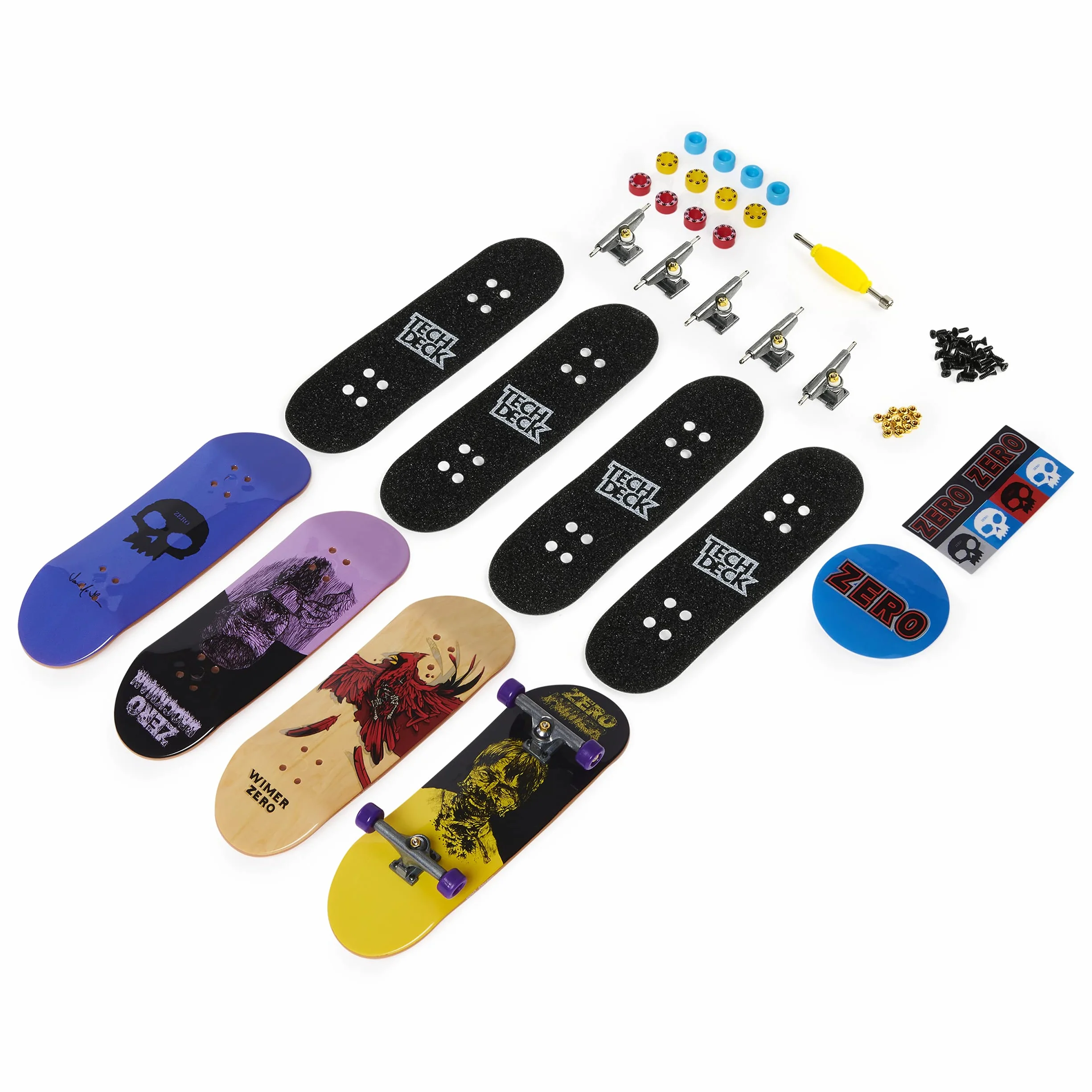 Tech Deck, Giochi Olimpici Parigi 2024, Set da 4 Fingerboard Ultra DLX, Mini Skateboard da Collezione Personalizzabili, Giocattoli per Bambini da 6 Anni in su (pacchetto può variare)