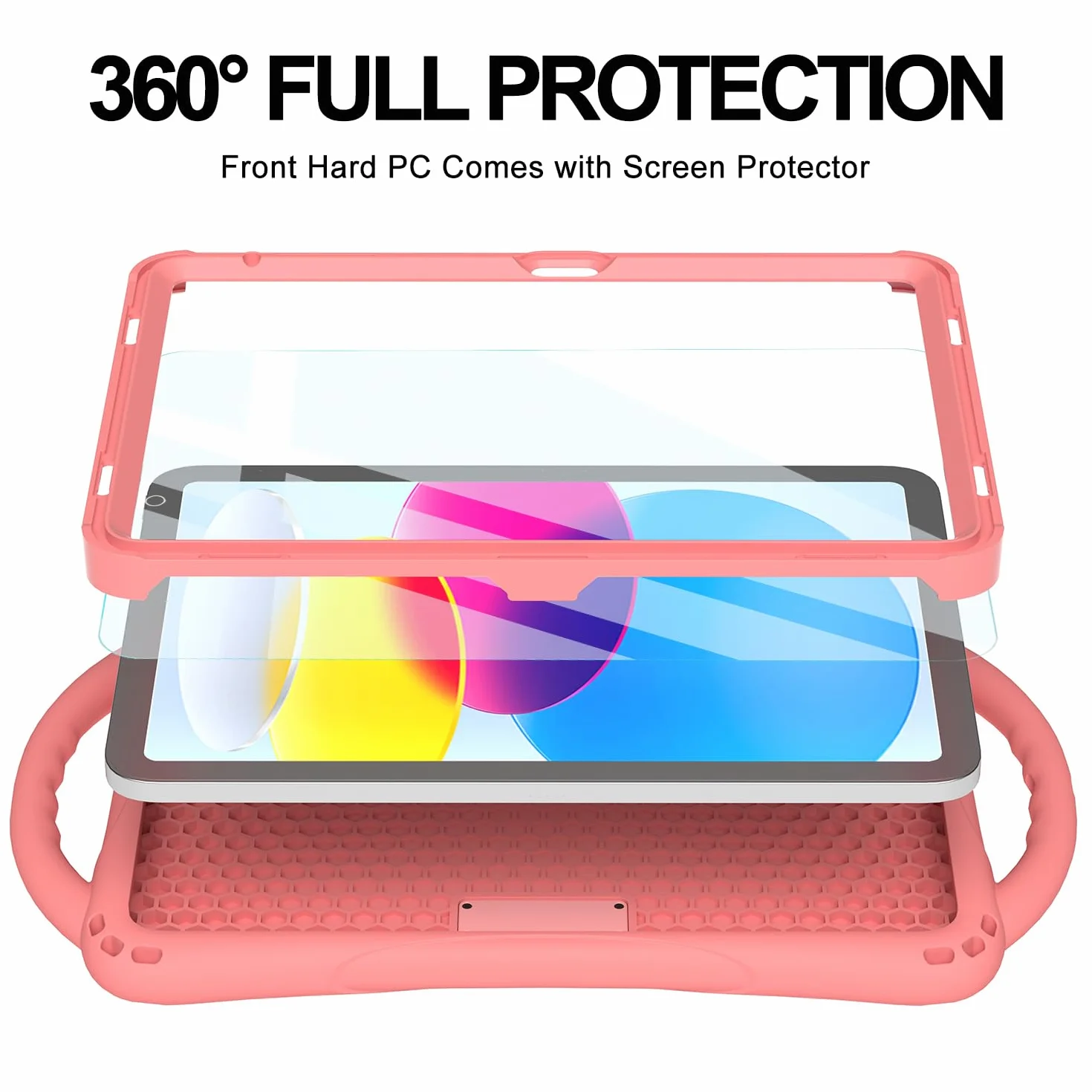 TOPESCT Custodia per bambini per iPad A16 di 11a/10a generazione (2025/2022) 11"/11", realizzata in silicone adatto ai bambini, con protezione schermo integrata, custodia antiurto con supporto per