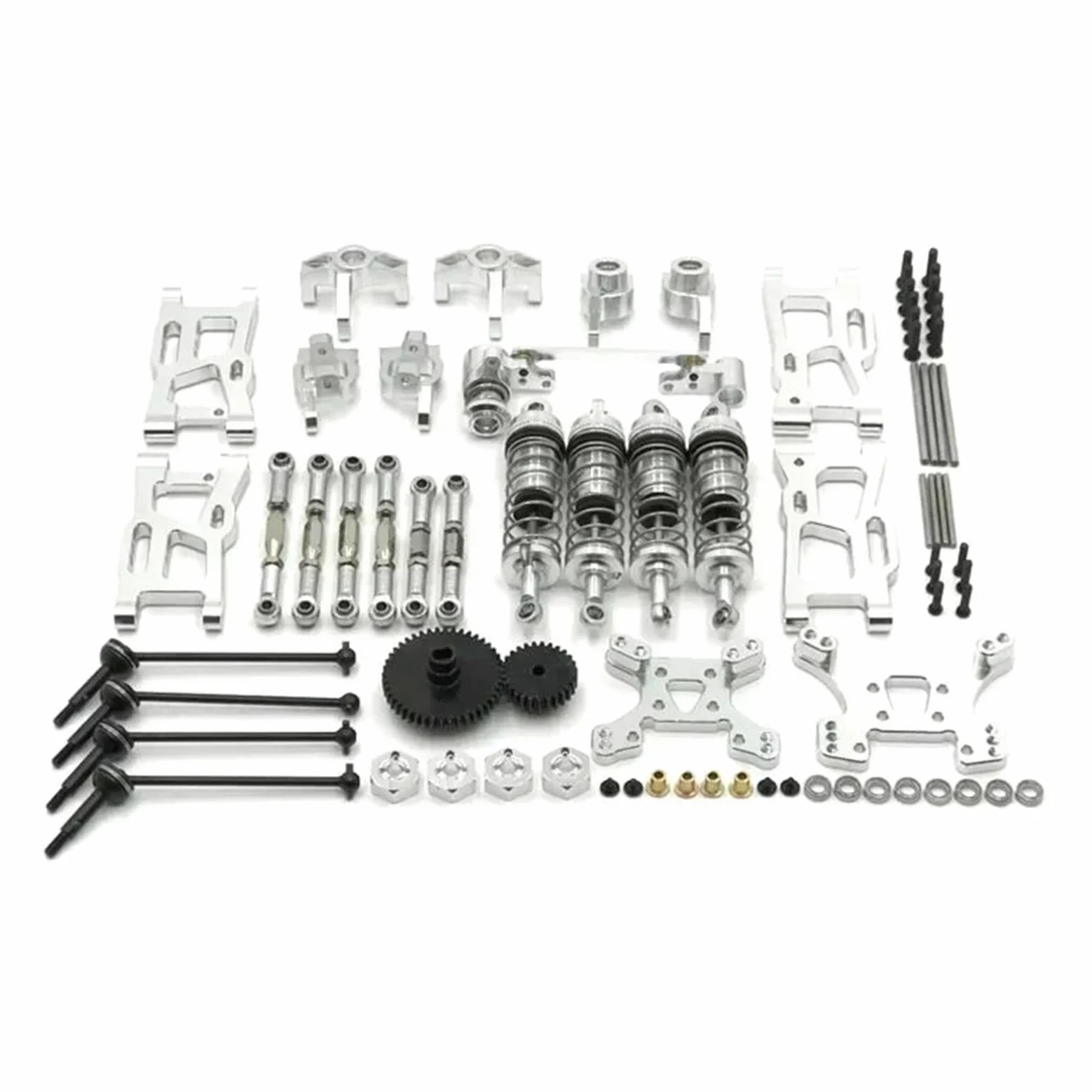 Per Wltoys 144001 124019 Parti Di Automobili Rc Kit Vulnerabili In Metallo Generale E Modifica Set Da 14 Pezzi Ricambio Decorativi Ricambi Modellini RC