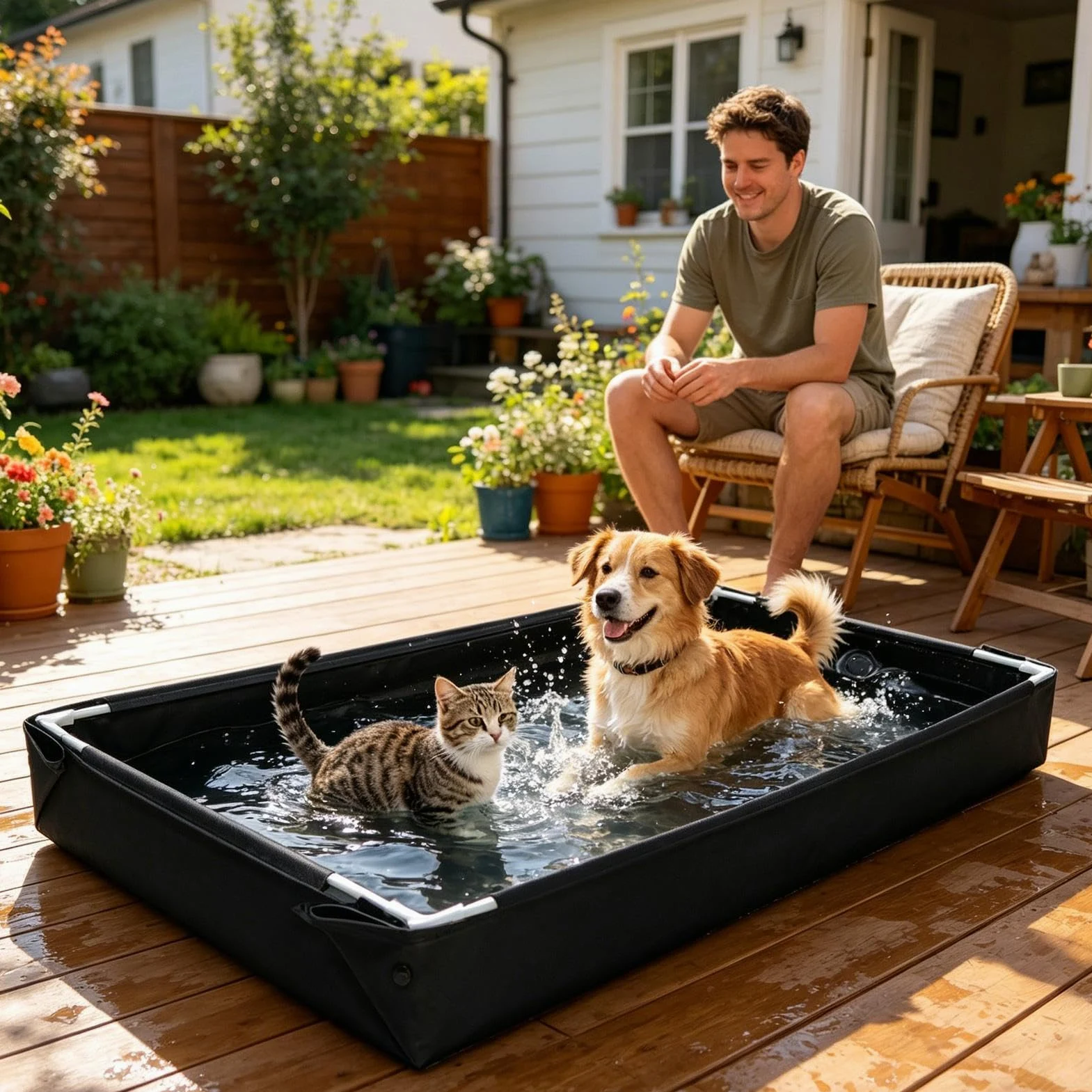 Cassetta per Sabbia Pieghevole Piscina per d'Acqua e Pesca con Tubo di | Sabbiera Portatile Ripiegabile Viaggio, Giardino, Spiaggia, Bambini, Interni, Camper, Campeggio, Casa