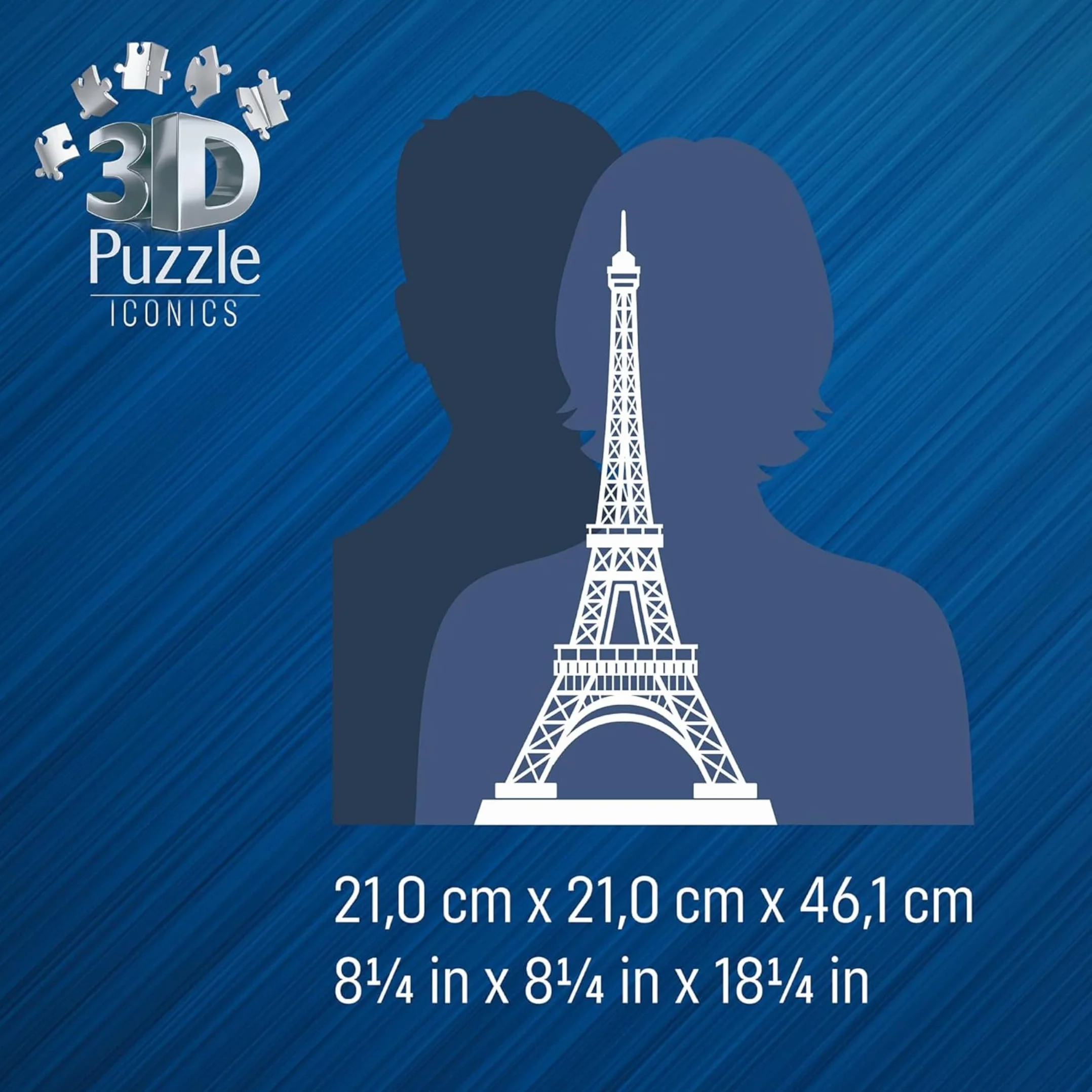 Ravensburger - Puzzle 3d Iconics Torre Eiffel LED | Puzzle 3d Bambini 8 Anni | Modellismo Da Costruire Adulti Di 216 Pezzi | Regalo Adulti E Bambino 8 Anni E Più | Idee Regalo