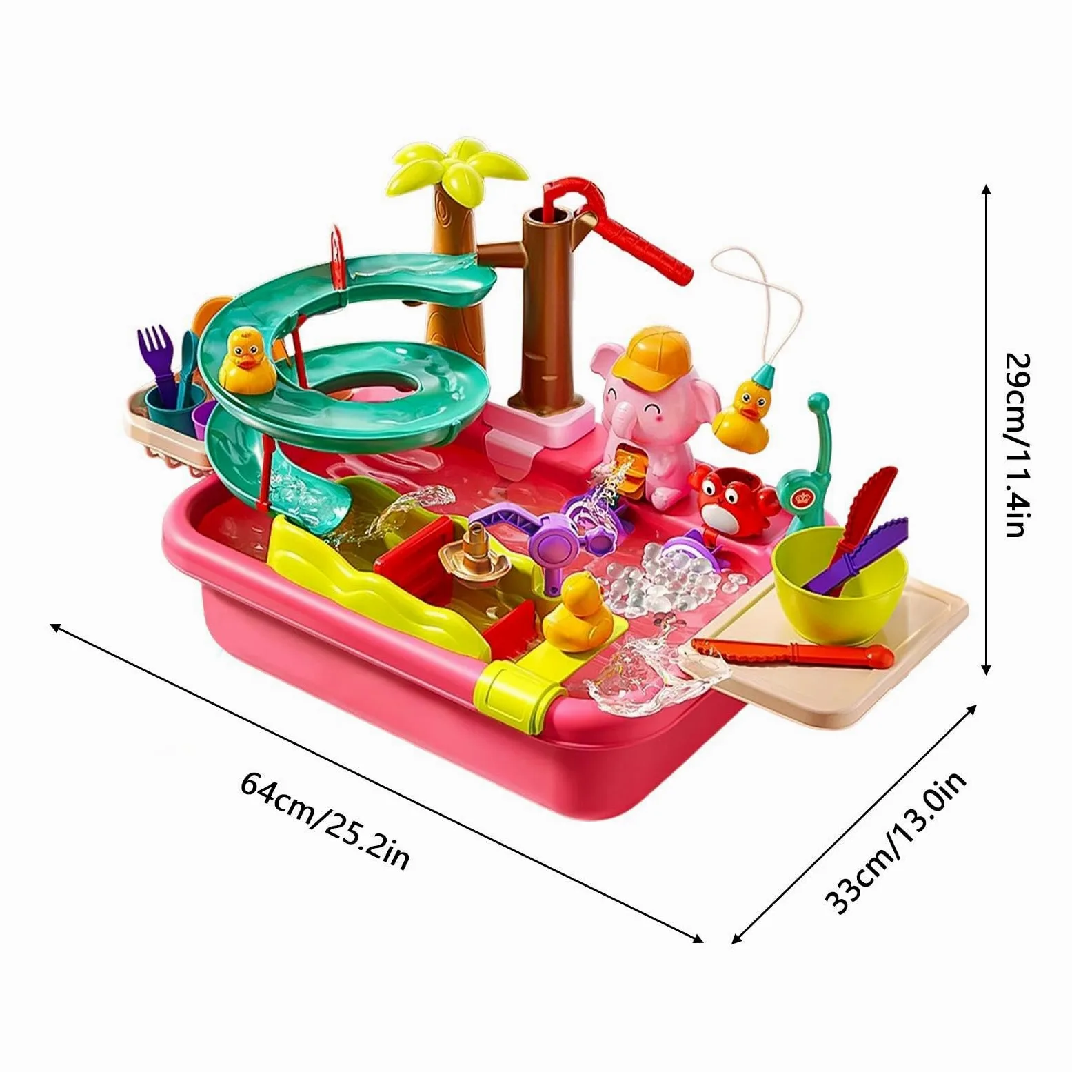 Giocattolo per Bambini con Acqua Corrente Lavastoviglie Giocattolo | Lavello da Cucina Giocattolo per la Pesca e Giochi Acquatici al Coperto all'Aperto in Giardino Cortile Spiaggia