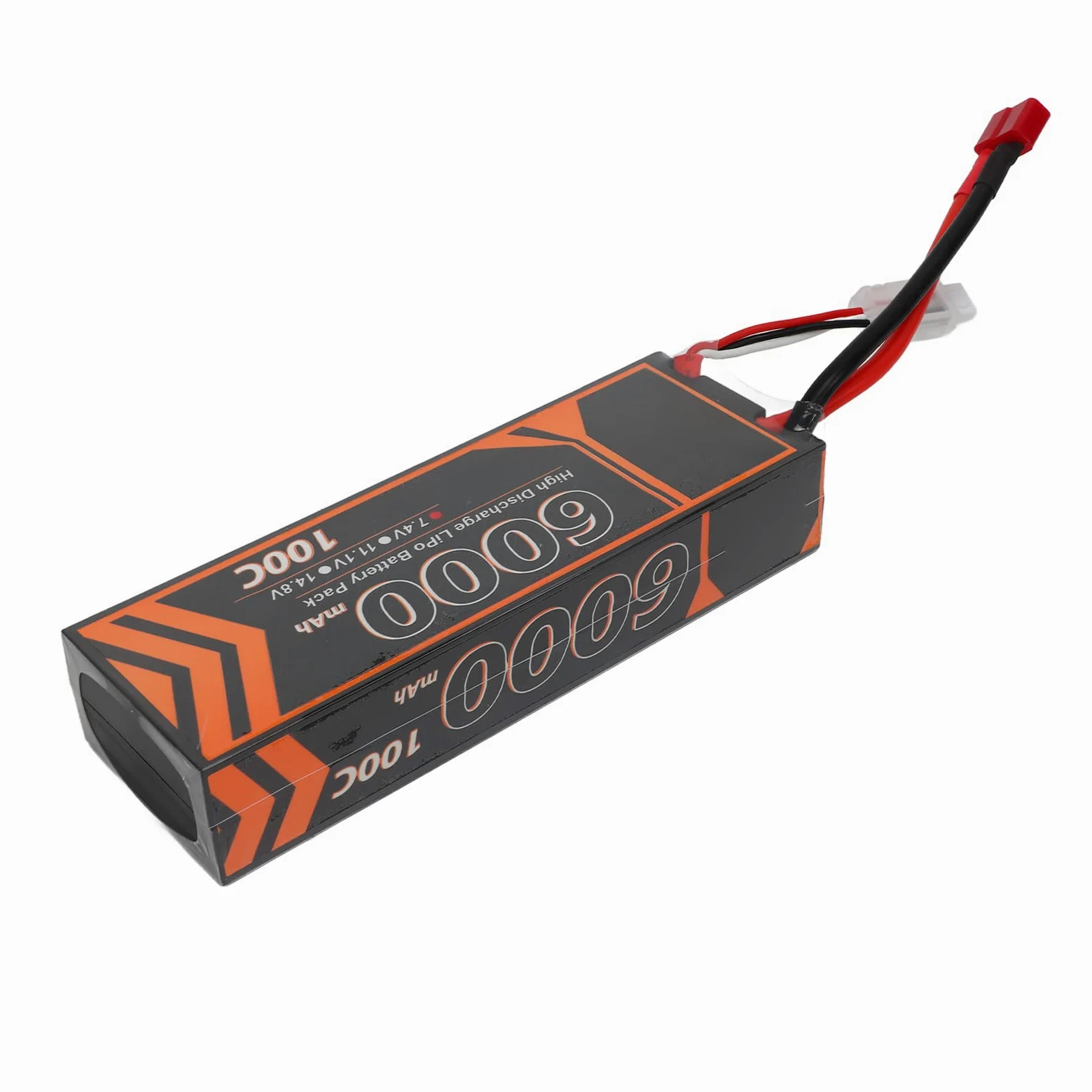 aqxreight Batteria Lipo RC 6000mAh 7.4V 2S Velocità di Scarica 100C per 1/8 1/10 RC Auto Droni Elicotteri Batteria Al Litio Ossido di Cobalto Ad Alte Prestazioni con Spina a T