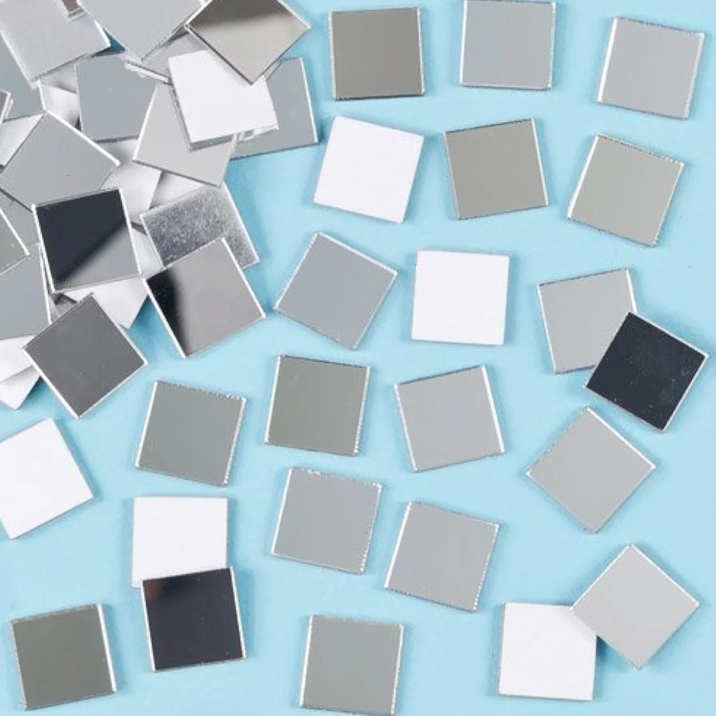 Baker Ross Tessere mosaico a specchio autoadesive per bambini (confezione da 100)