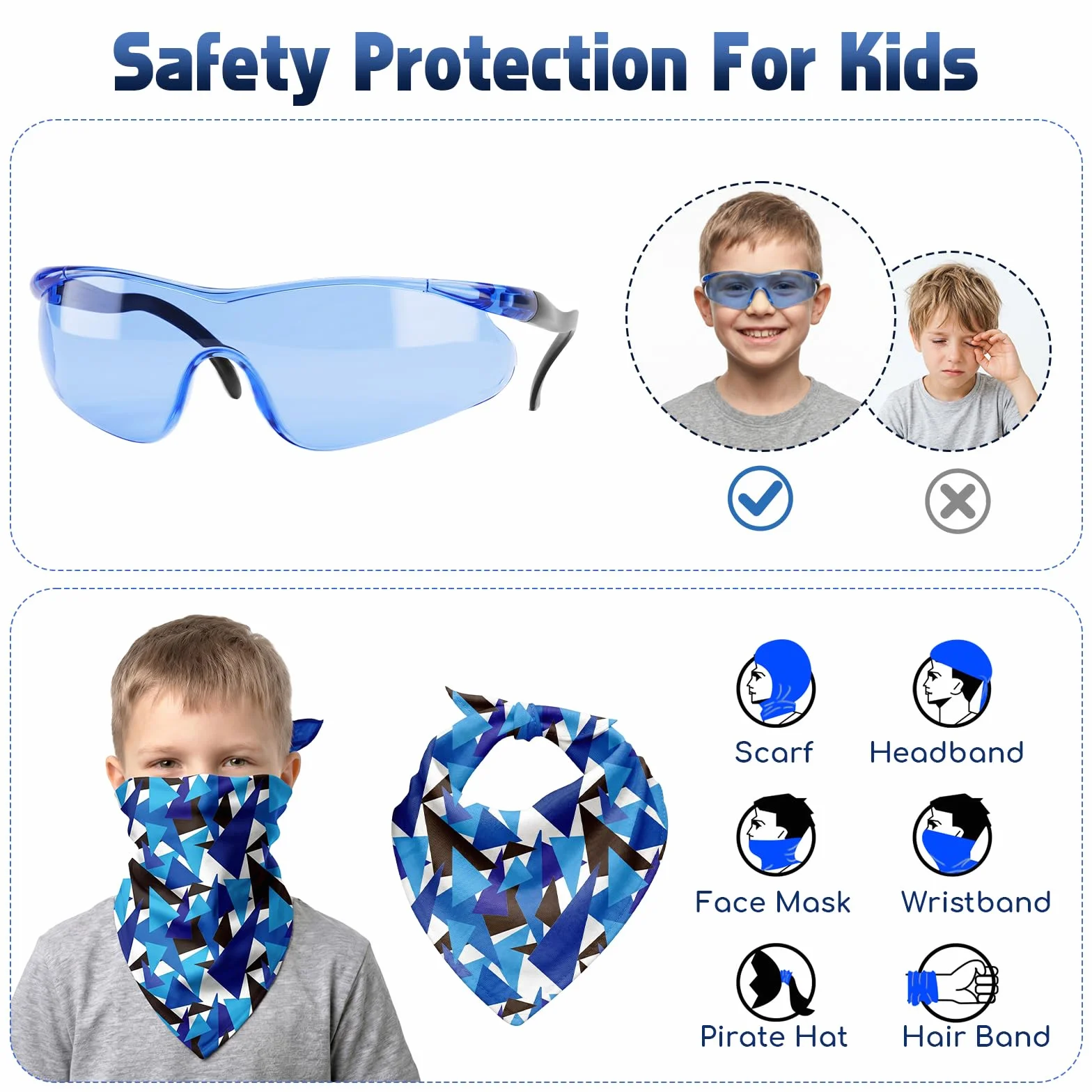 Lehoo Castle Kids Tactical Vest Kit dla Nerf Guns N-Strike Elite Series z 30 Freccette, Custodia, Maschera (Blu)