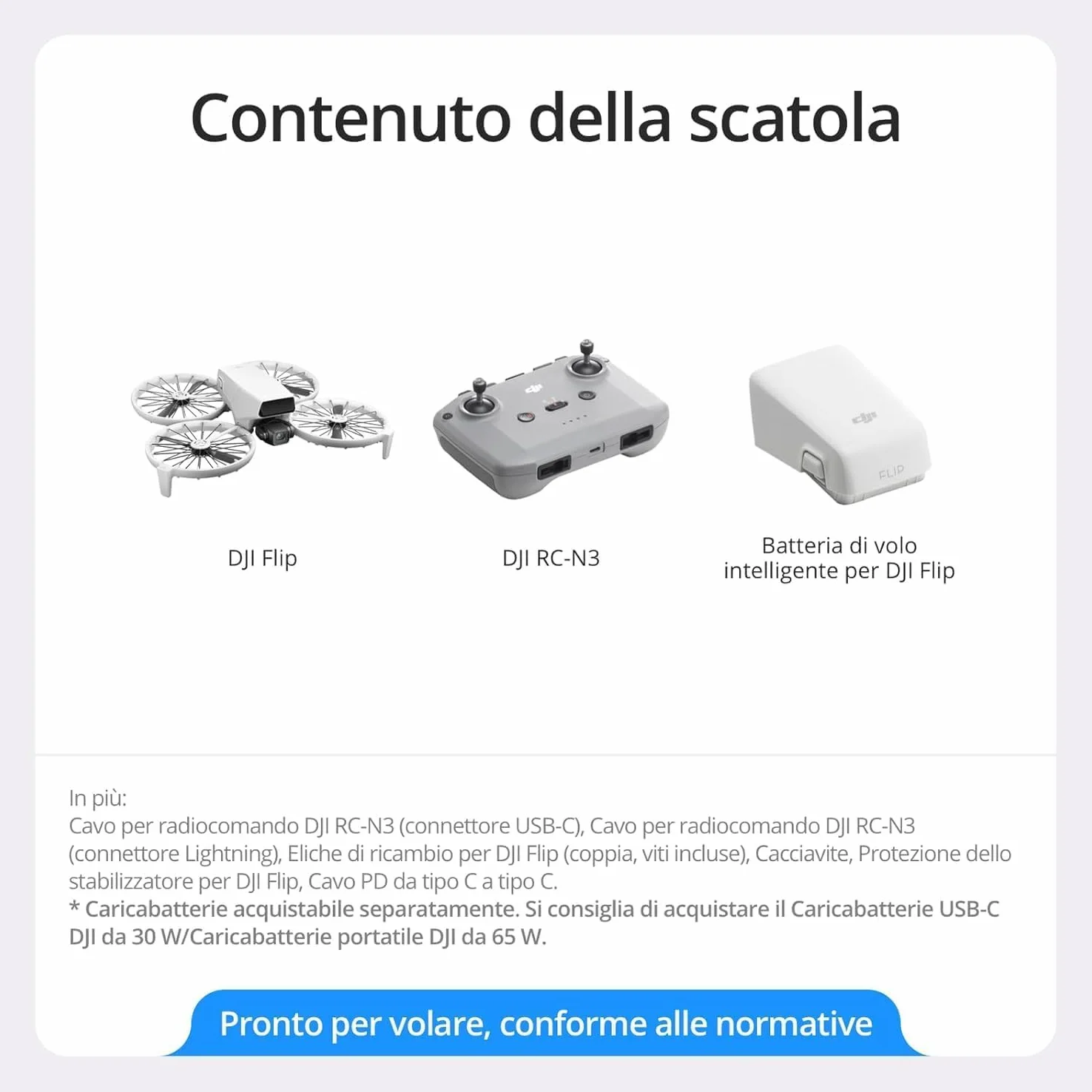 DJI Flip – Mini Drohne mit Kamera 4K Für Erwachsene, unter 249g, Follow-Me, 13 km HD-Übertragung, 31 Min Flugzeit, Handstart, Automatische Rückkehr, Kompakte Drohne mit Kamera Für Reise & Alltag