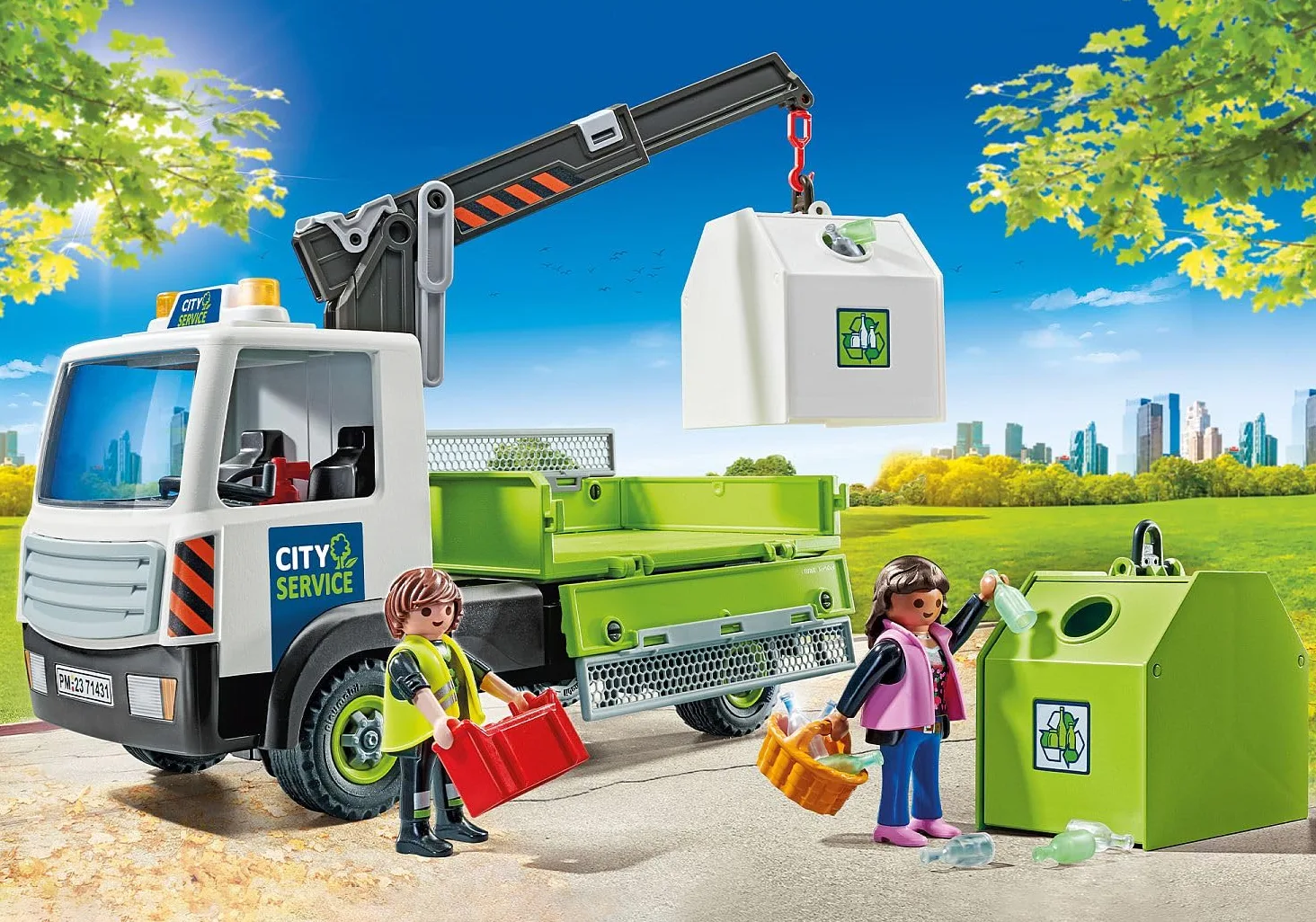 PLAYMOBIL City Action 71431 Camion Trasporto contenitori rifiuti