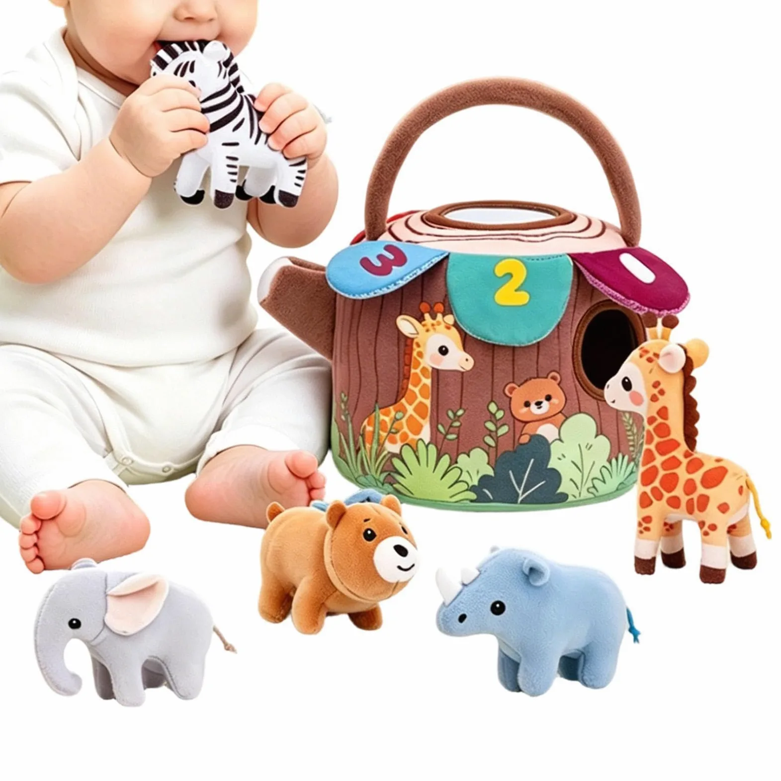 Giocattoli animali da fattoria Figurina Sensoriale Interattiva per Bimbi | Set di animali per simbolico Per Bambini Casa Viaggio Scuola Materna Asilo Feste Classe