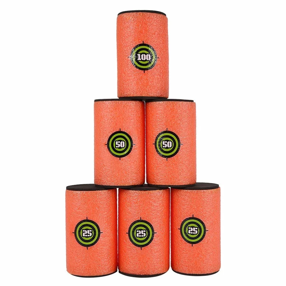 Topways® Bersaglio per Nerf, 6 unità di sfere in schiuma EVA Soft Foam per giocattolo, pistola Nerf N-Strike Elite Series Blaster (grande, 10,5 cm)