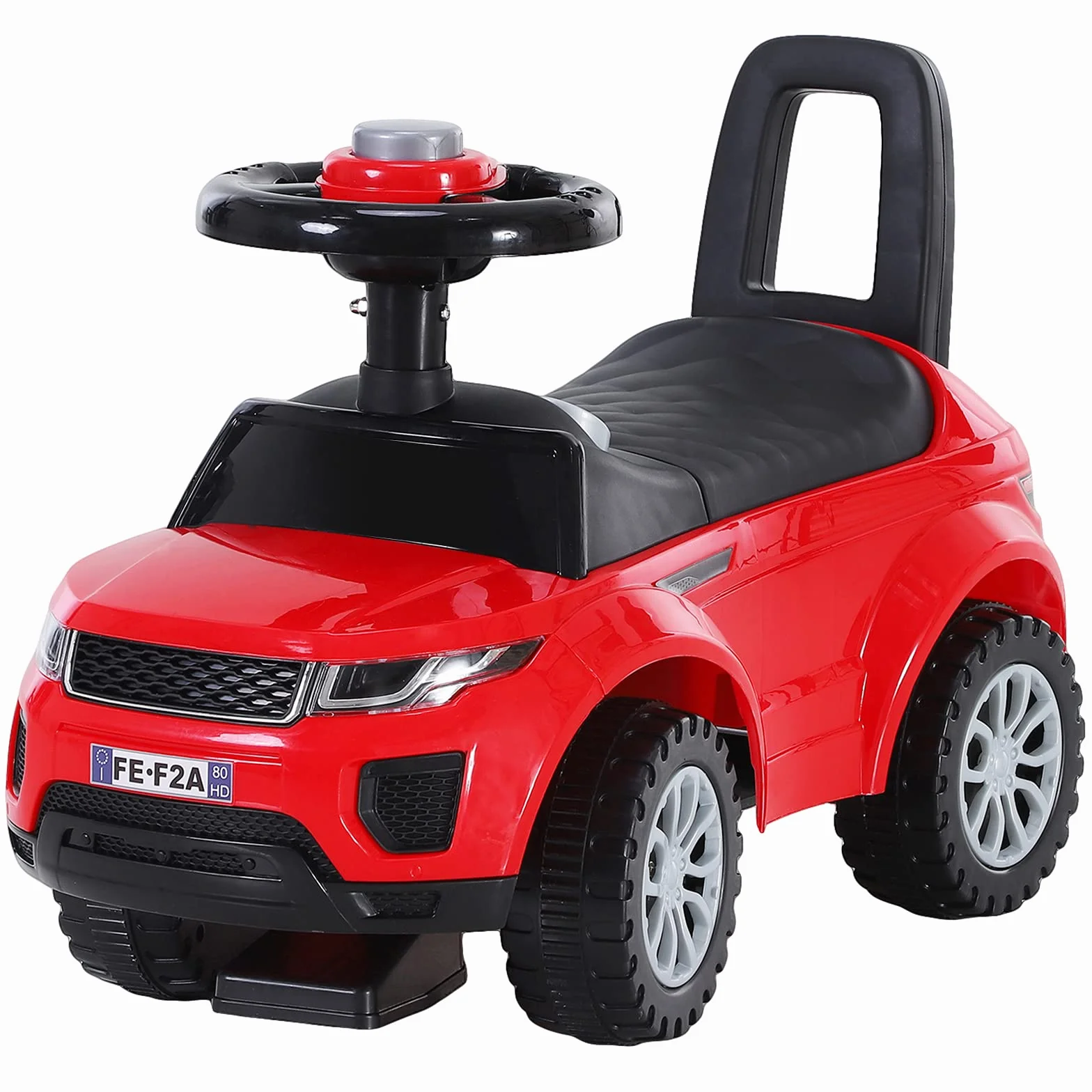 HOMCOM Macchina Cavalcabile Giocattolo per Bambini 12-36 Mesi, Rossa