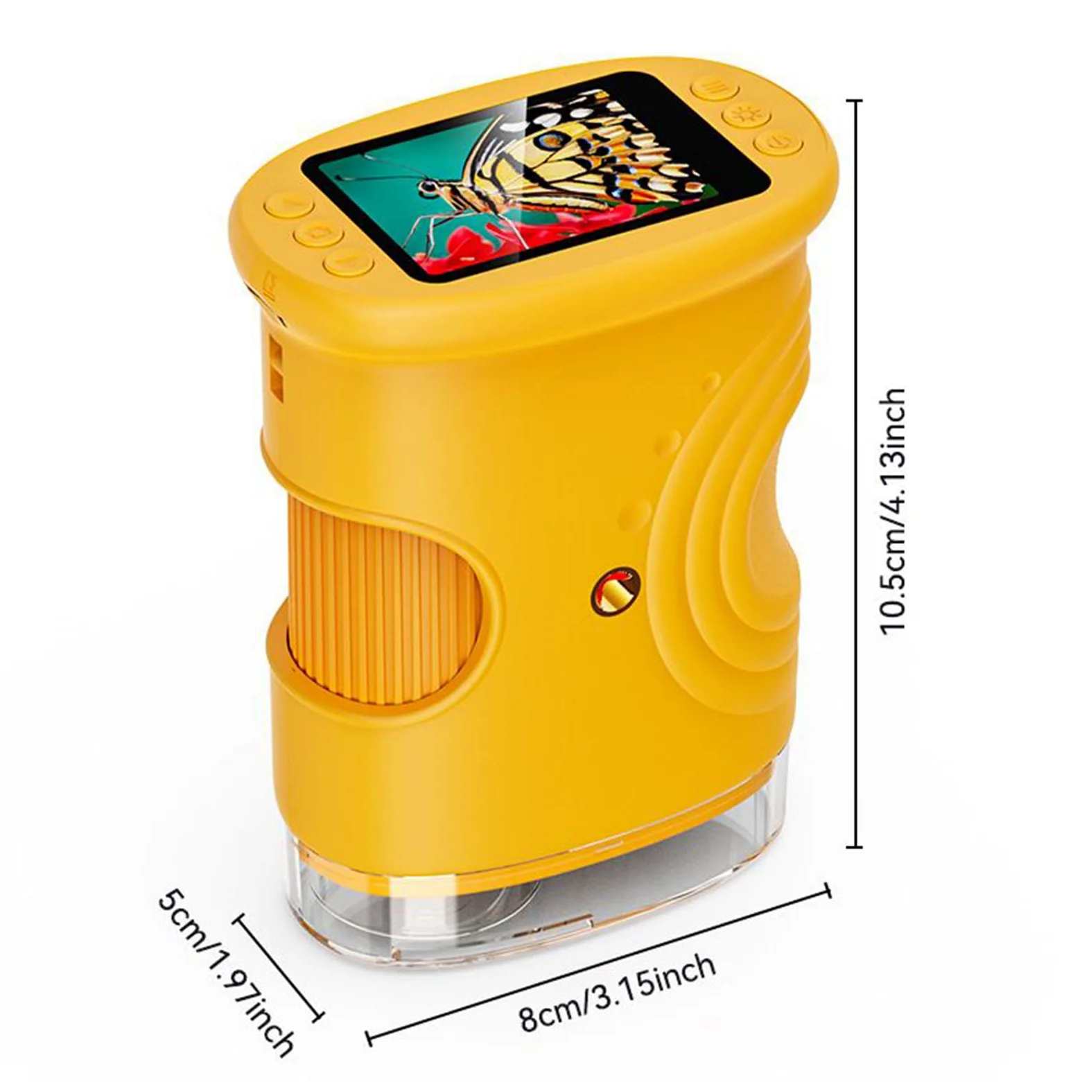Microscopio Digitale per Bambini 1000X Giocattoli Educativi Ricaricabili | Microscopio Digitale Portatile Con Schermo Da 5 Cm per Ragazzi Laboratorio Casa Scuola Natura All'aperto Bambini e