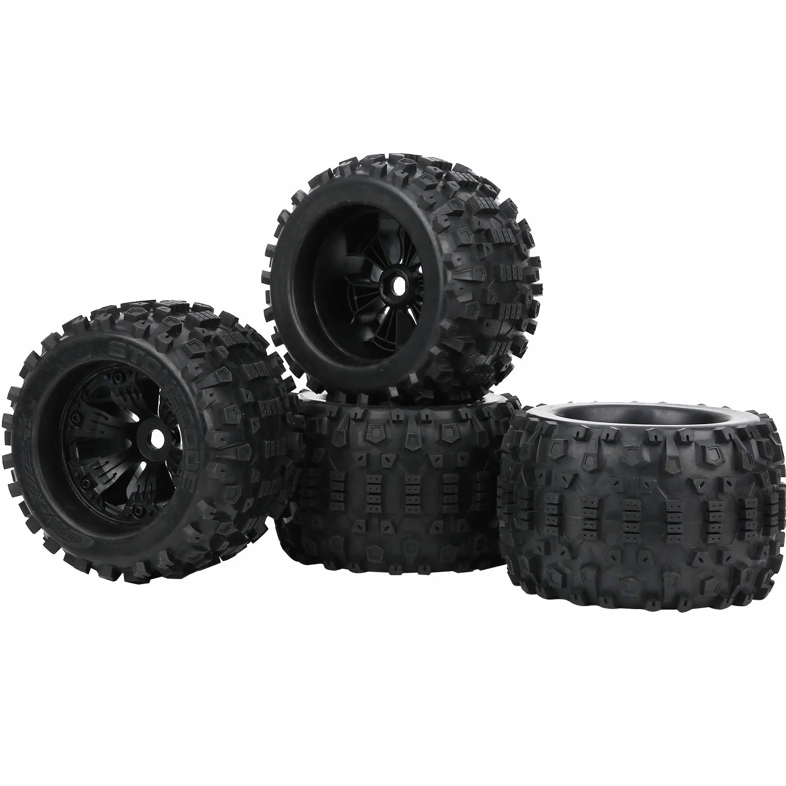 Accessorio per Ruote e Pneumatici RC da 4 Pezzi per Auto da Corsa con Piede Grande 1/8 170x103mm