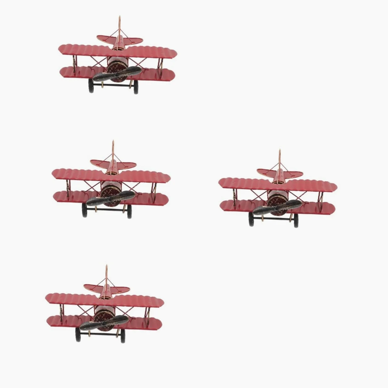 TOYANDONA 4pezzi Di Aeroplano Vintage Per Decorazione Casa Aeromobile Retro Ferro Per Ufficio e Scenografie Ornamento Chic e Resistente Per Collezionisti Di Aerei