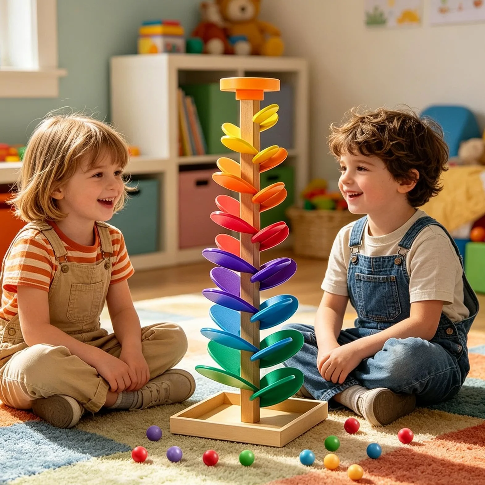 Pista di Biglie Giocattoli Di Classificazione A Torre In Legno | Di Pista A Biglie Musicale Ad Albero Per Bambini Bambini E Bambine Scuola 'Infanzia Sala Giochi Festa