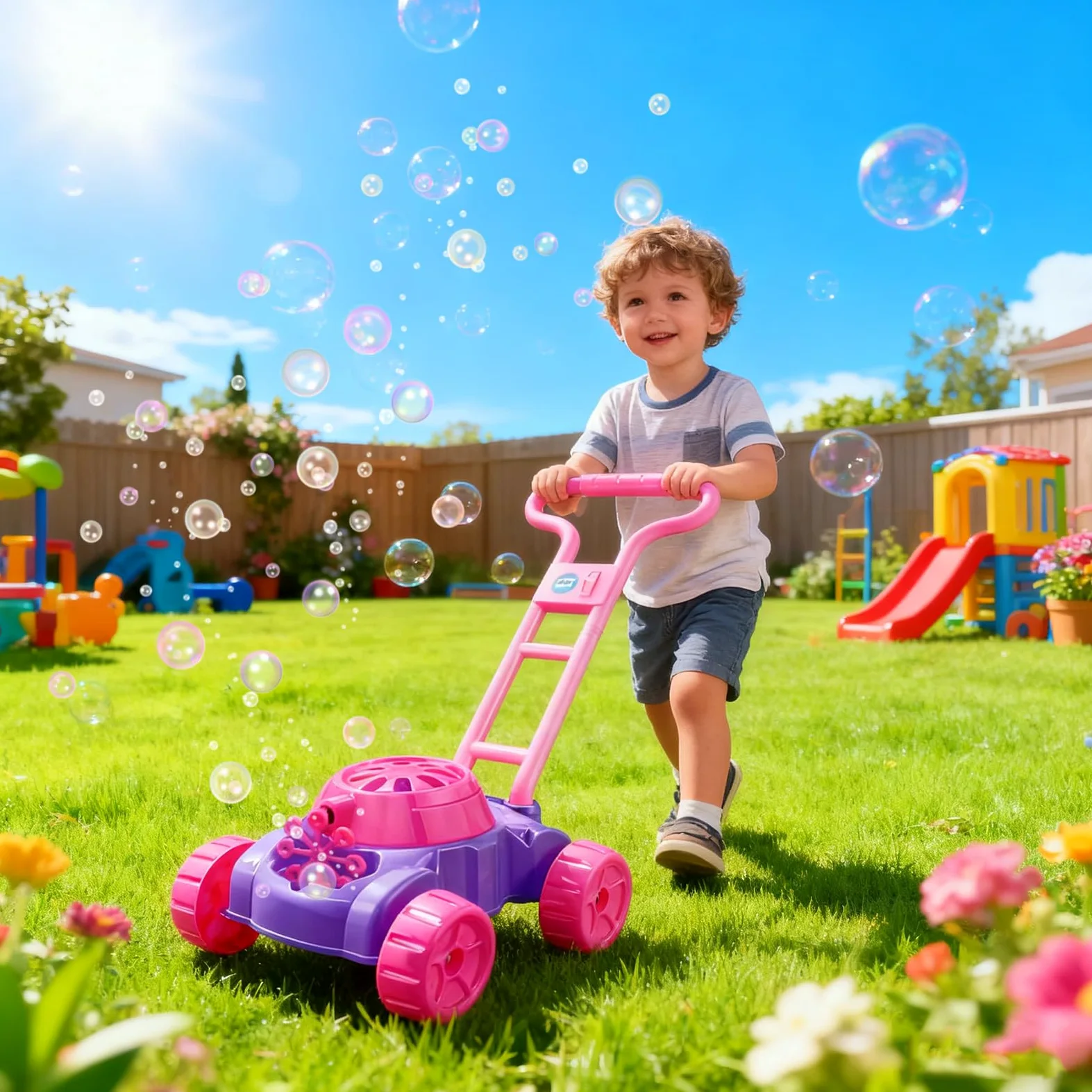 Macchina Per Bolle Di Sapone Giocattoli Estivi per Giardinaggio all'Aperto | Giocattoli A Bolle Per Uso Esterno per Bambini in Età Prescolare per Bambini per Ragazzi e Ragazze per Natale e Complea