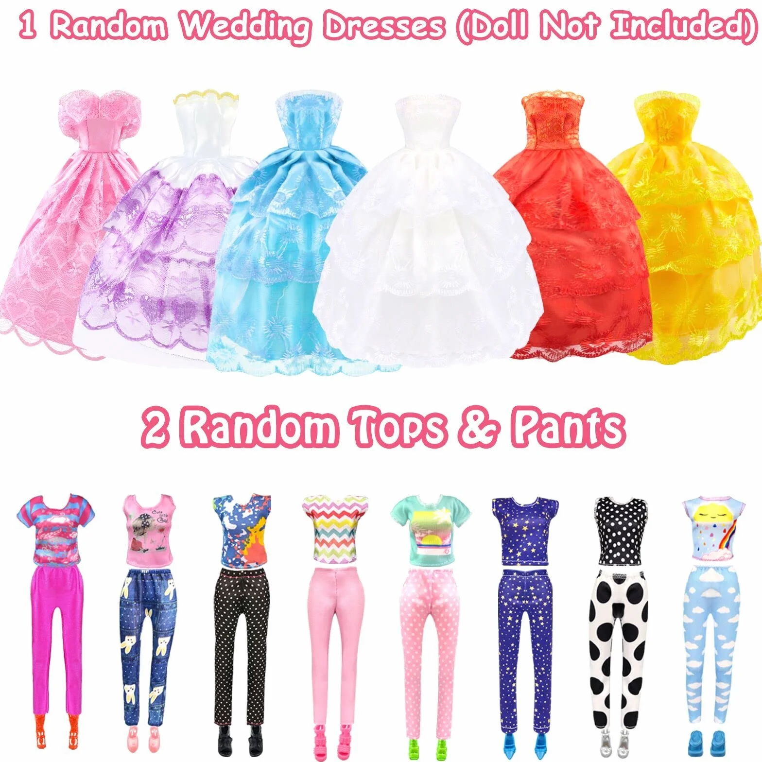 84 Vestiti e Accessori per Bambole con Armadio per bambole da 11,5 pollici Playset di design di moda bambola ragazza vestire tra cui abito da sposa abiti top e pantaloni scarpe grucce borse collane