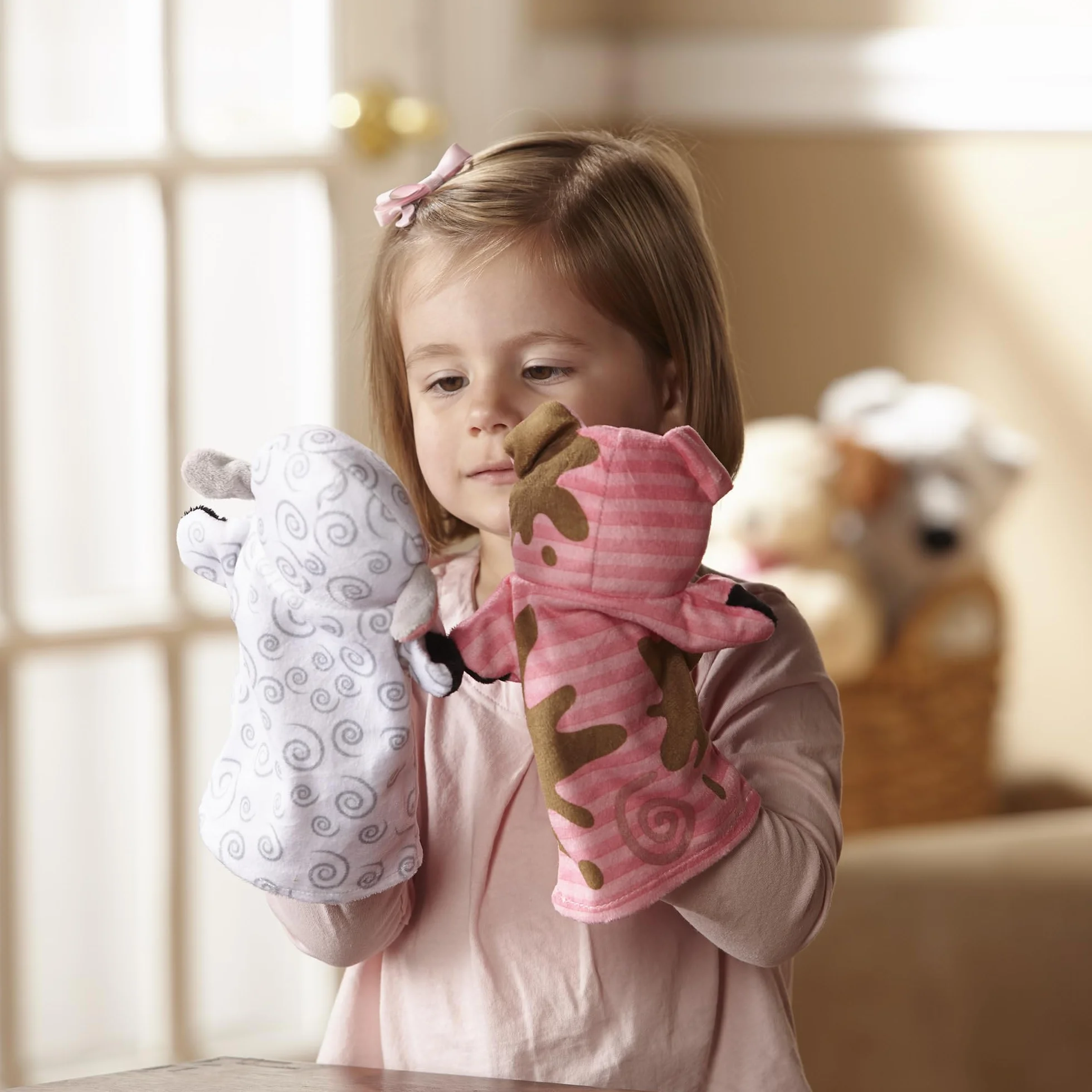 Melissa & Doug Marionette Da Mano Animali Della Fattoria Bambini 2 Anni