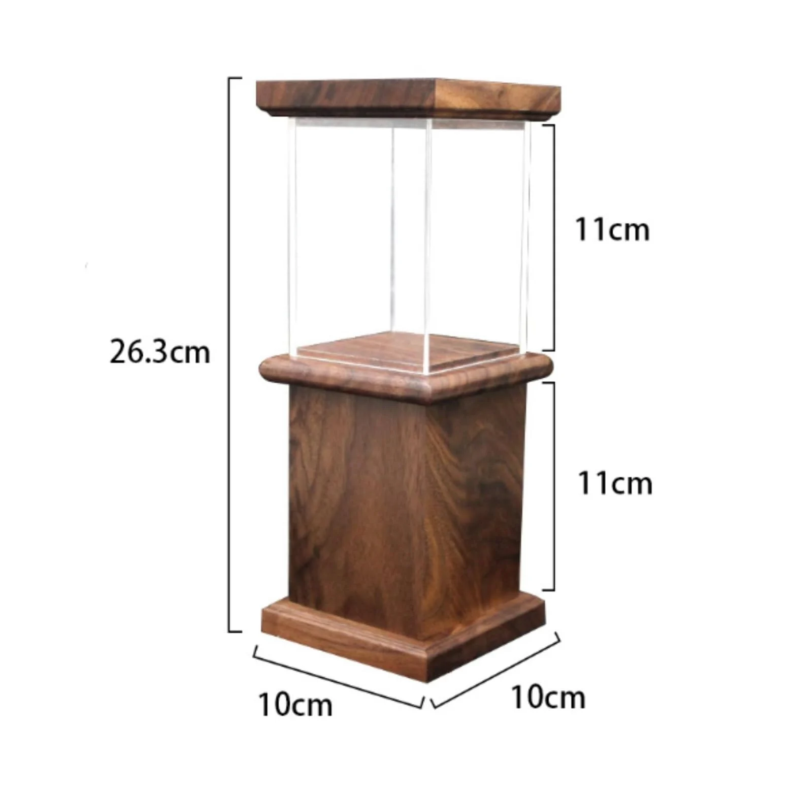 1 Vetrina Espositiva Contenitore Espositore Modelle Box Custodia Base in Legno con Copertura Antipolvere Trasparente Adatta a Esposizione in Salotto , style to 2