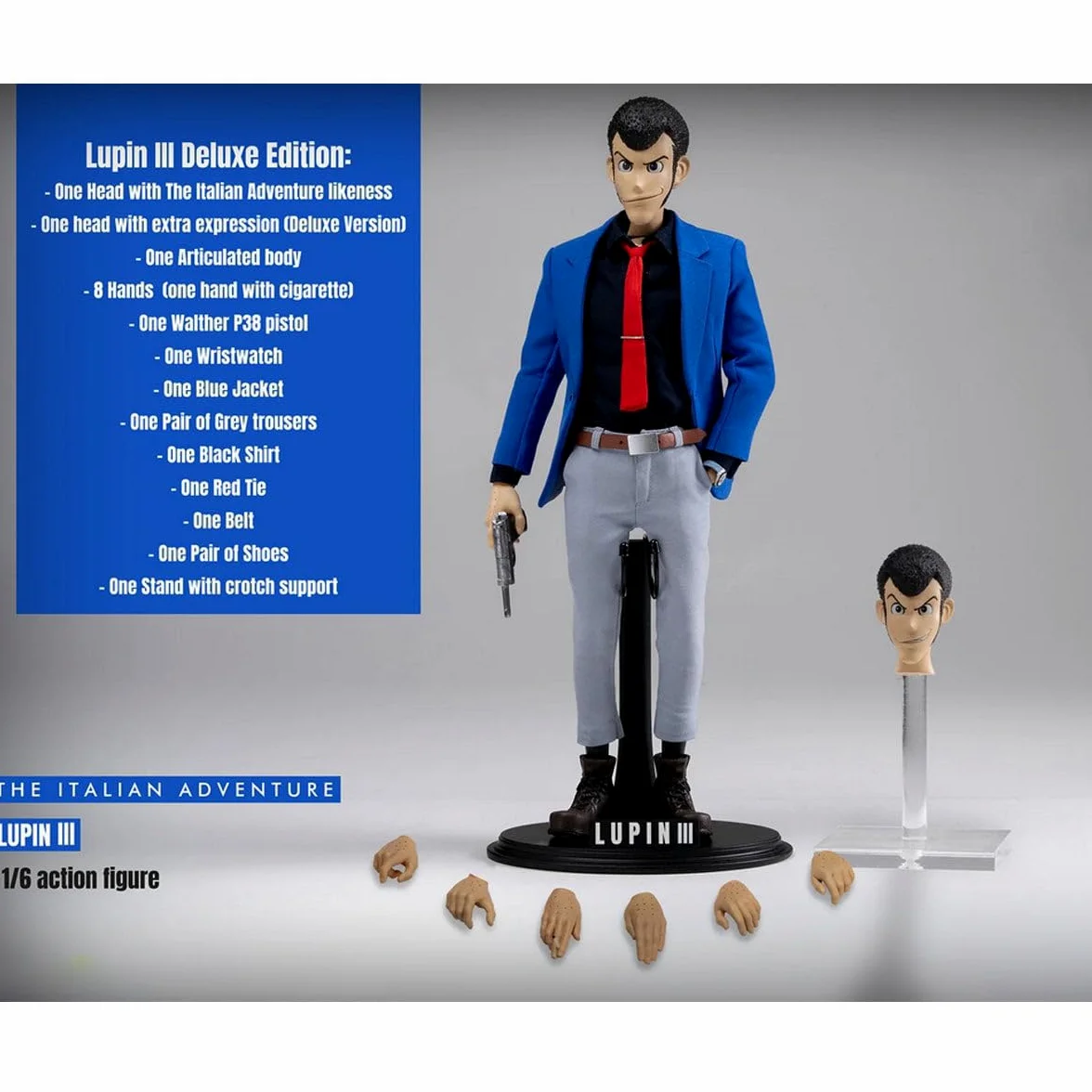HiPlay Infinite 1/6 Lupin III L’Avventura Italiana: Lupin Sansei Edizione Deluxe Figure d'Azione Personaggi Anime