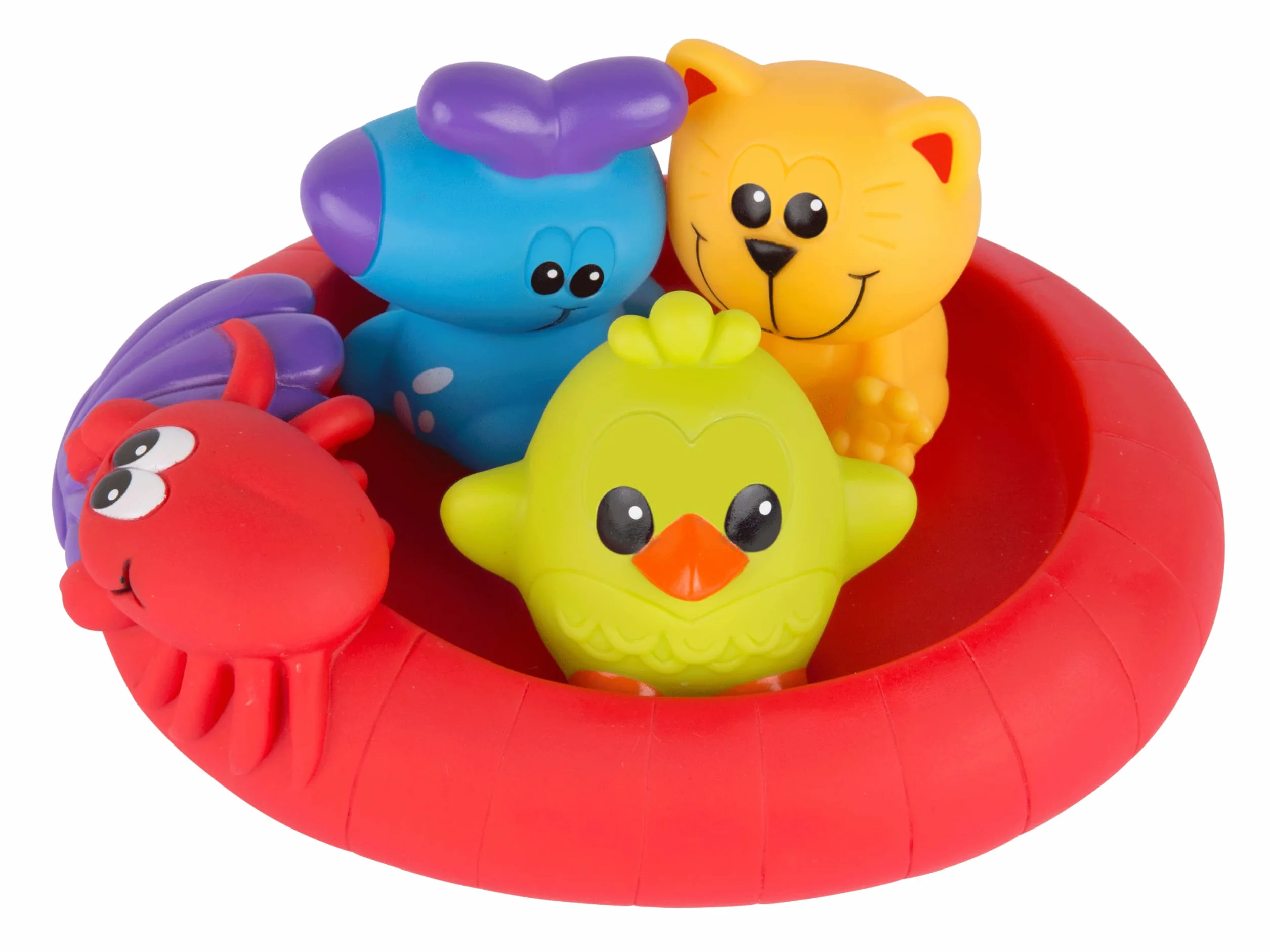 Playgro Gioco da Bagno 3 Amici Galleggianti, Impermeabile/Antisporco