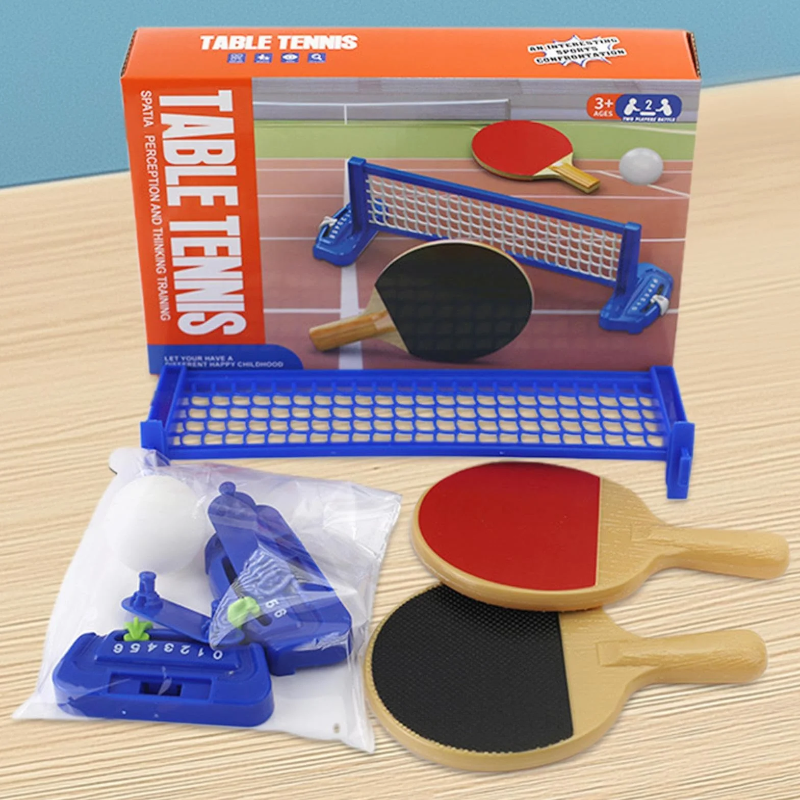 Set Tennis Tavolo Mini Gioco Da Scrivania Bambini Educativo