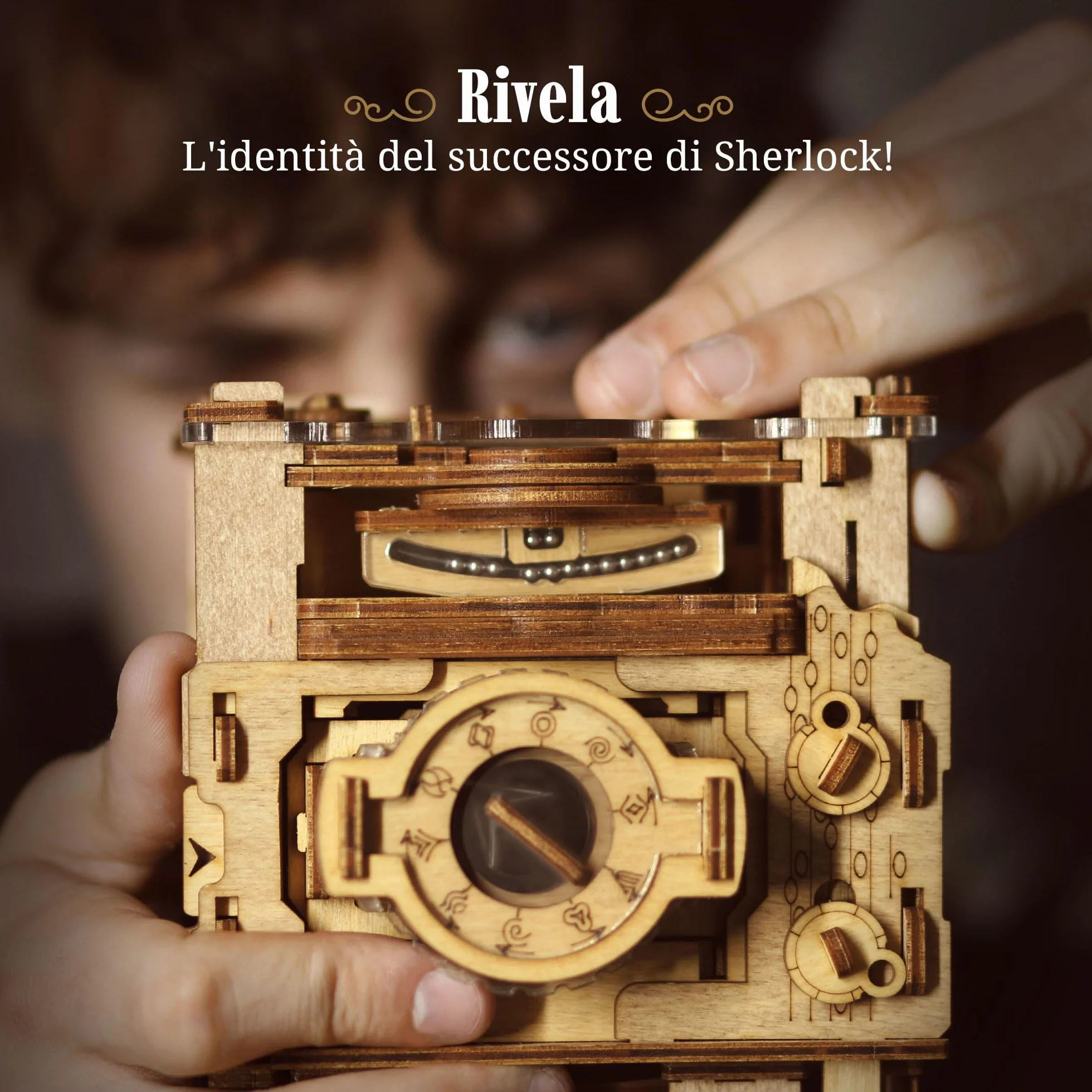 iDventure Cluebox PRO - Camera di Sherlock - Escape Room gioco in legno - Scatola rompicapo a Labirinto - Scatola regalo - regalo fidanzato - puzzle 3D - iq puzzle rompicapo - regalo per lui