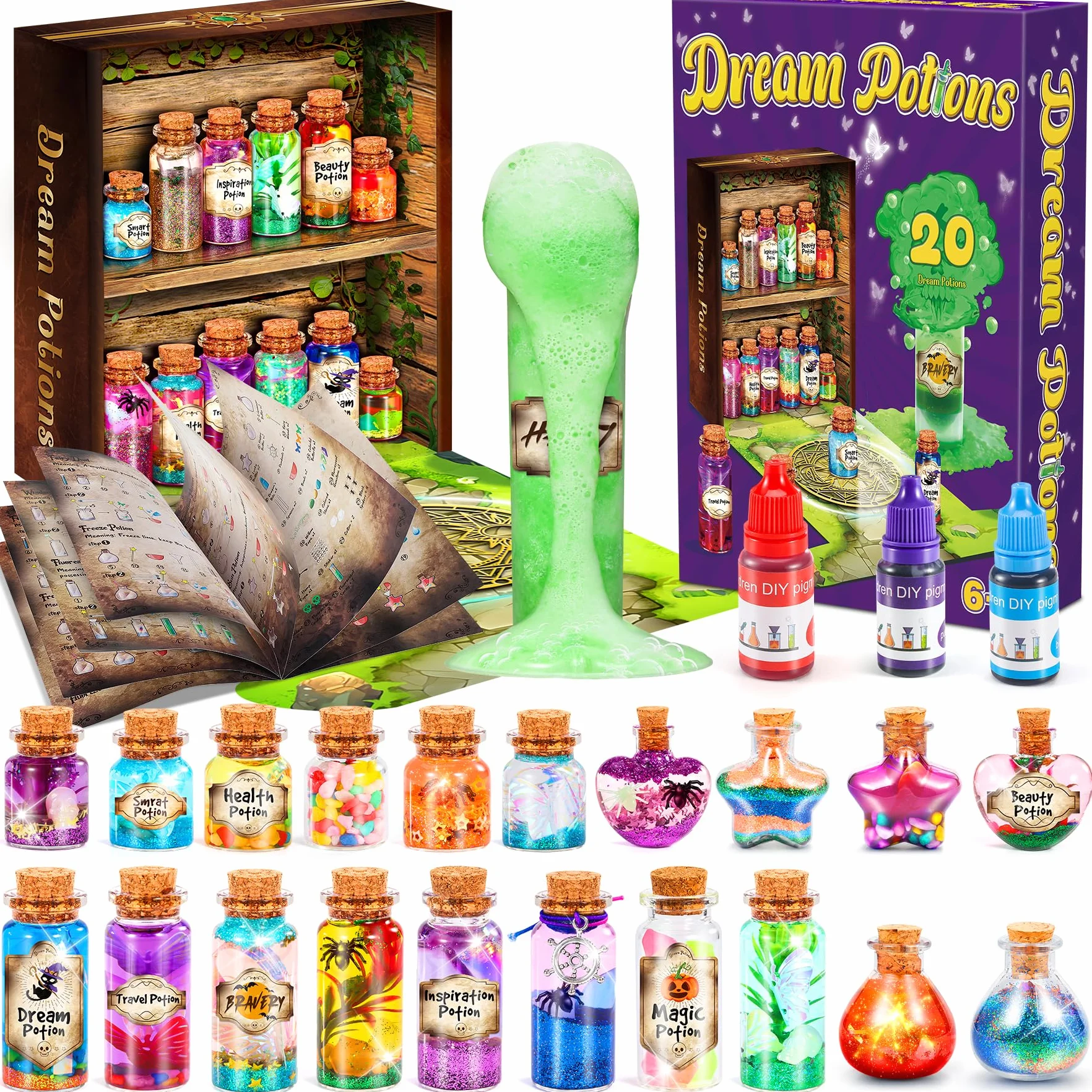 Kit Per Pozioni Fatate per Bambini 6-12 Anni - Gelatina Magica Acqua - Giochi Halloween Regalo Bambina 6-11 Anni