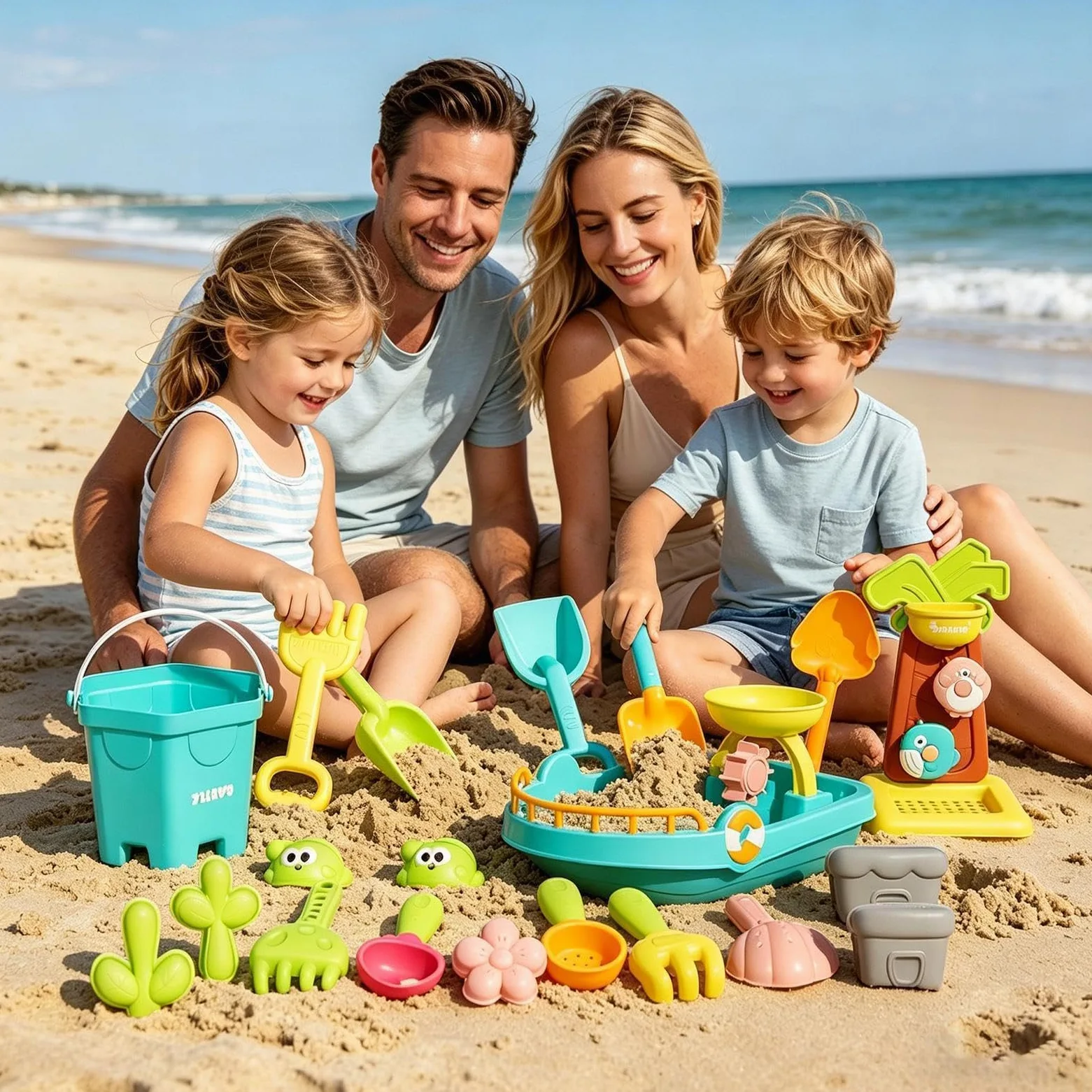 Giochi Di Sabbia Per Bambini All'Aperto venticinque pezzi di divertente | Giocattoli di Sabbia per Spiaggia Per Esterno, All'Aperto, Piscina, Acqua, Nuoto, Immersioni, Vacanze