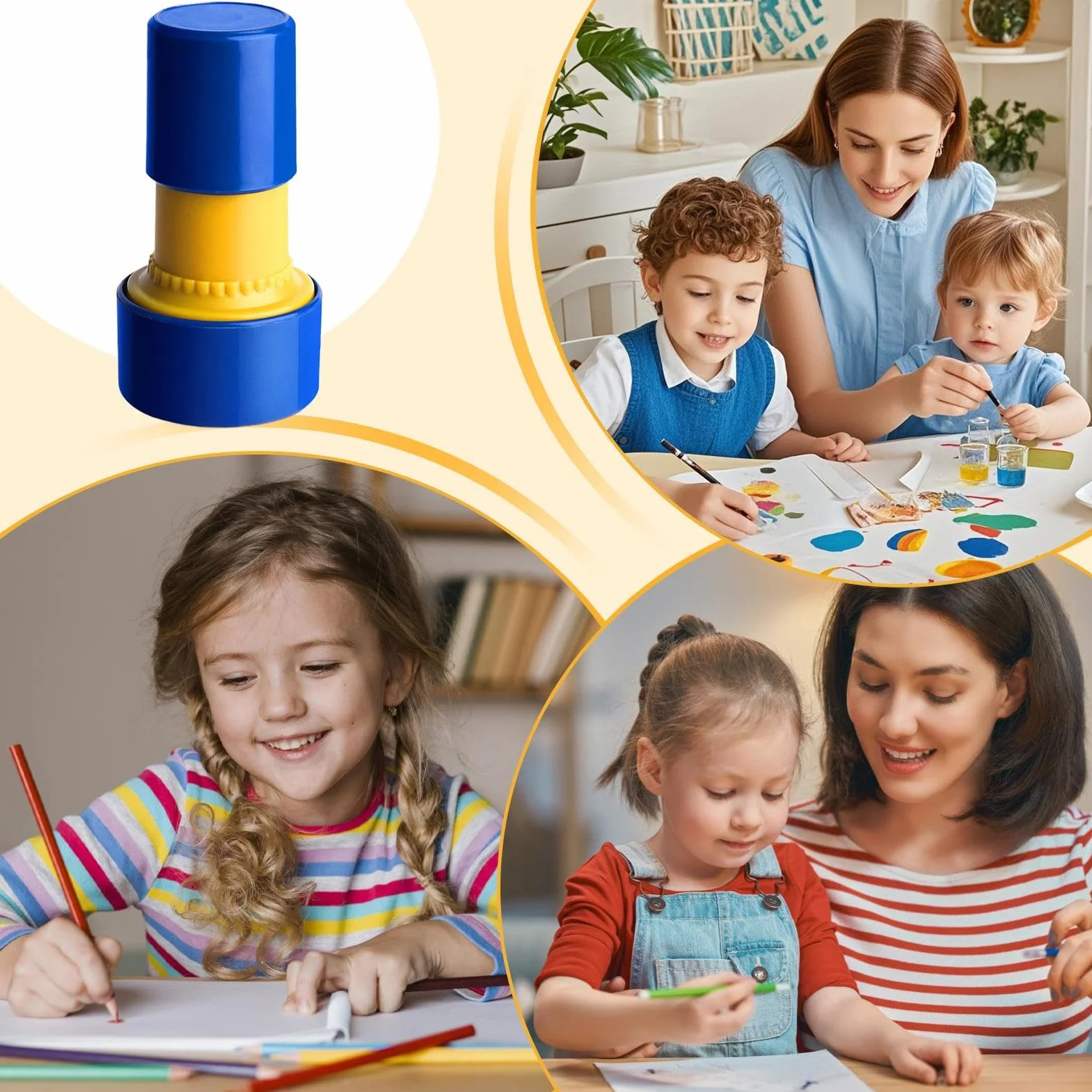 'orologio, Attività divertenti educative per imparare l'ora, 'orologio dei bambini, per l'aula per bambini a casa d'arte pittura scrapbook compleanno festa scuola e festa