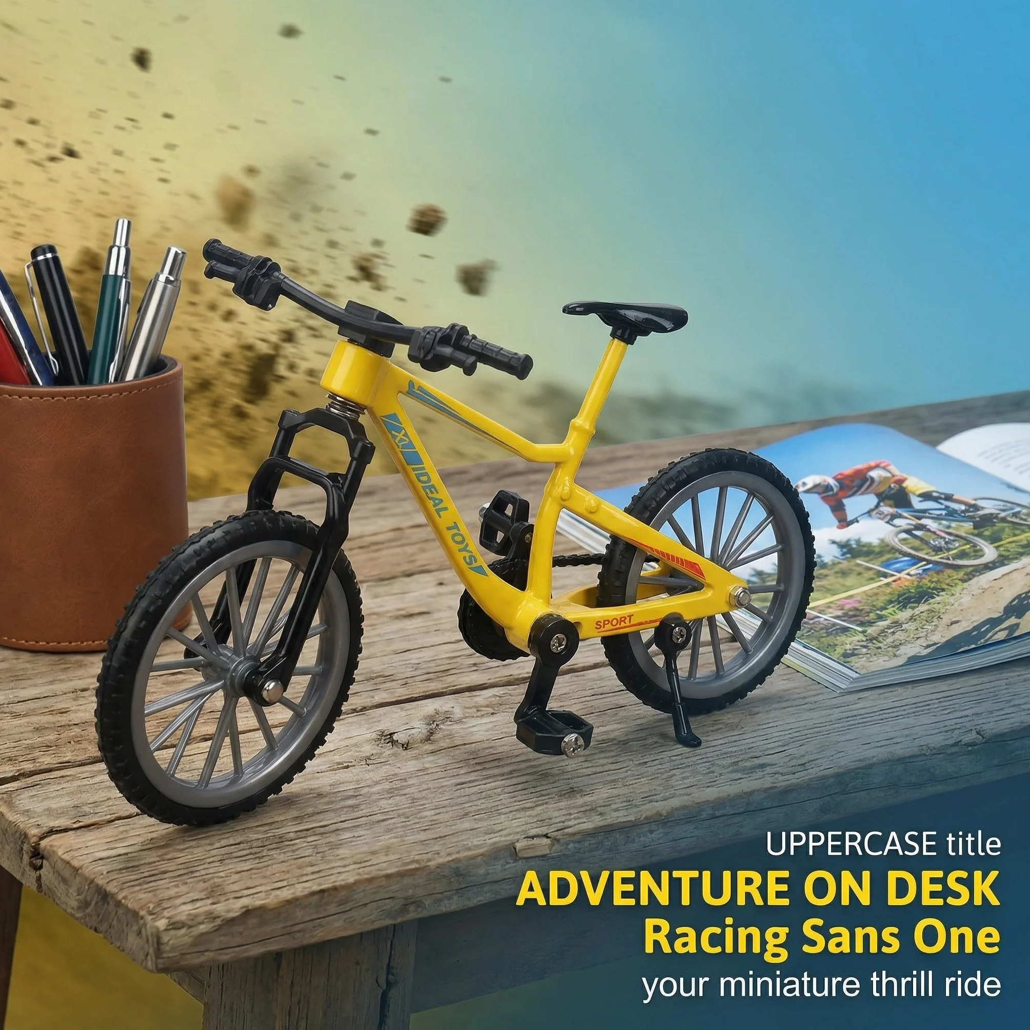 Giocattolo Mini Bici, 2 Pezzi Modellino di Bicicletta in Lega, Modello Mini Bici, Finger Mountain Bike, Della Bicicletta Della Lega Modellin Per l'insegnamento, Ufficio, Club, Casa
