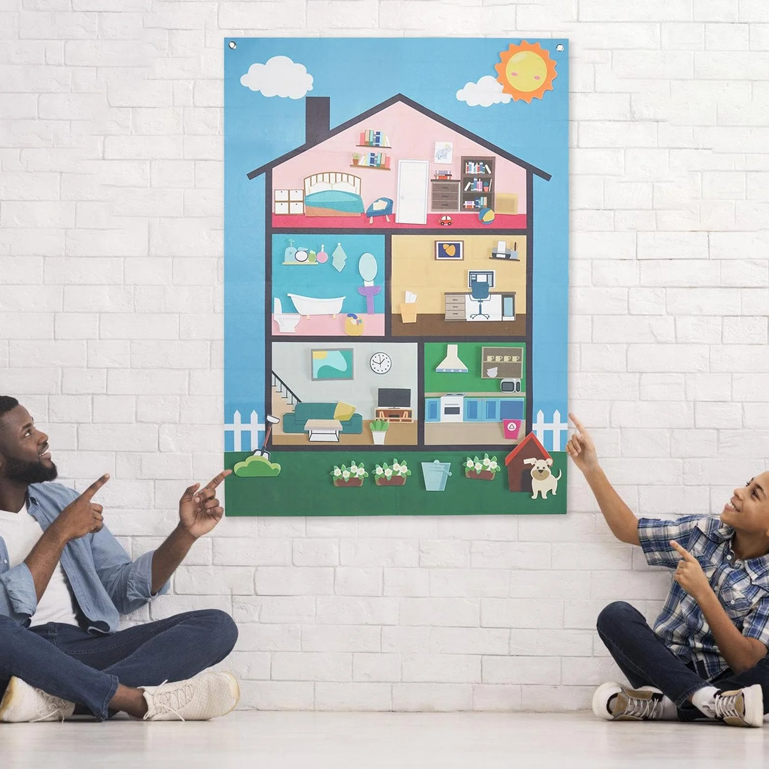 Generico Set Tavole Feltro Storie | Pannello attività Morbido da Parete,Gioco Educativo Sensoriale per Bambini Scuola Casa Viaggi età 3+ Sviluppo Abilità