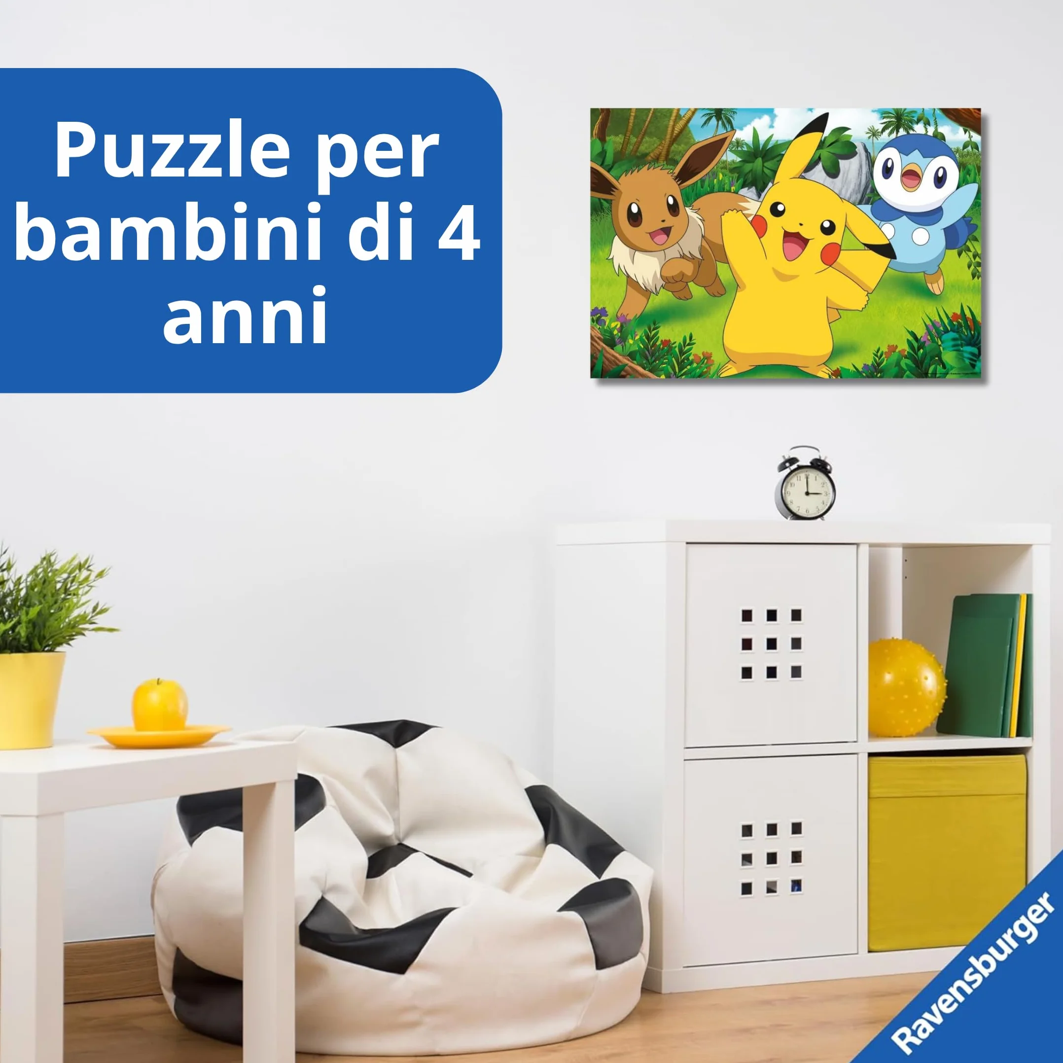 Ravensburger - Puzzle Bambini 4 Anni 2x24 Pezzi, Pokemon - Puzzle 4 Anni, Collezione Pokémon, Include 2 Puzzle 24 Pezzi, Giochi Educativi, Idee Regalo