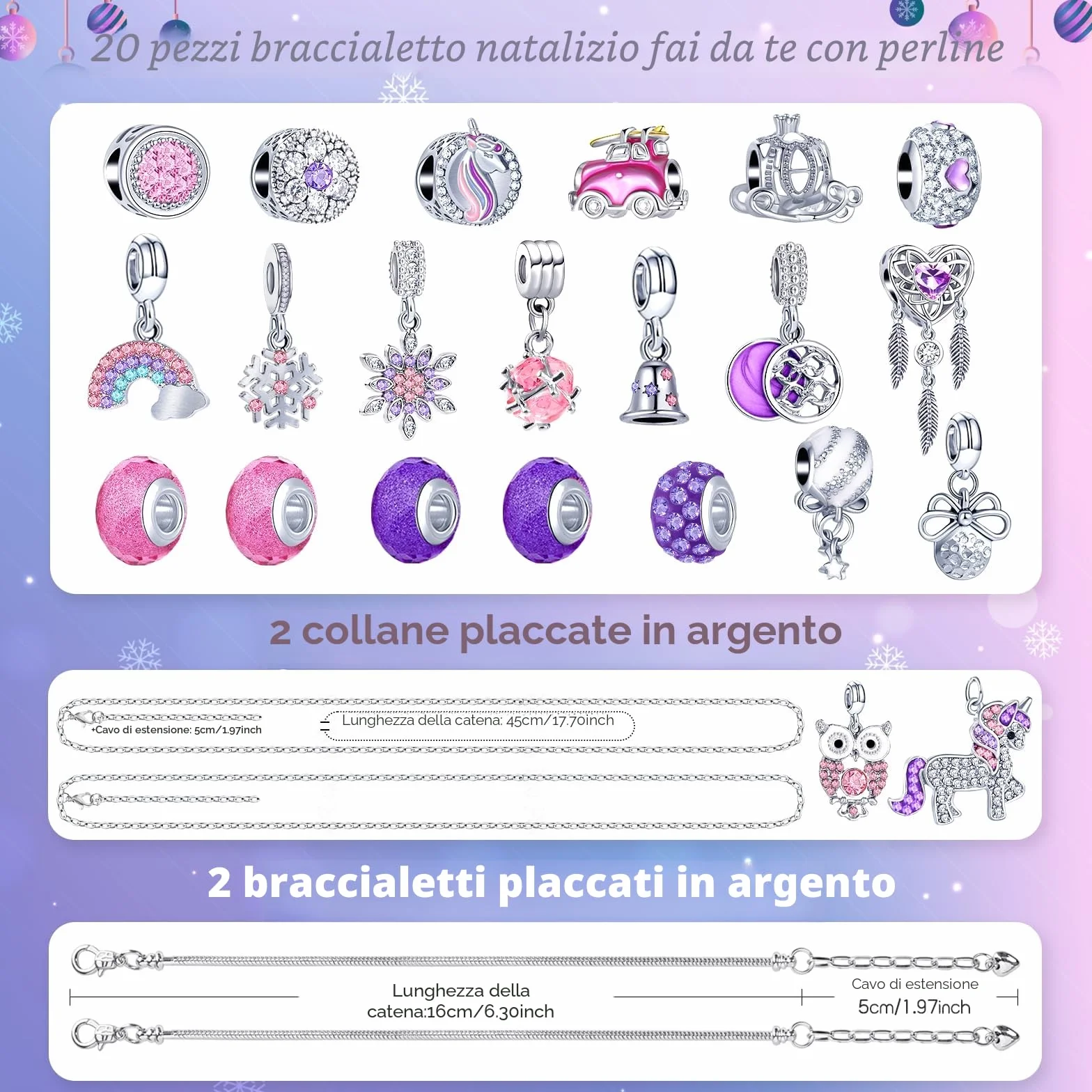 Hymarvo Calendario Avvento 2026 Bambina Gioielli, Calendario Avvento Bracciale Bambini Kinder Fai da Te, Calendari Avvento Braccialetti Collane Regalo Natale Ragazza 5 6 7 8 9 10 11 12 13 Anni