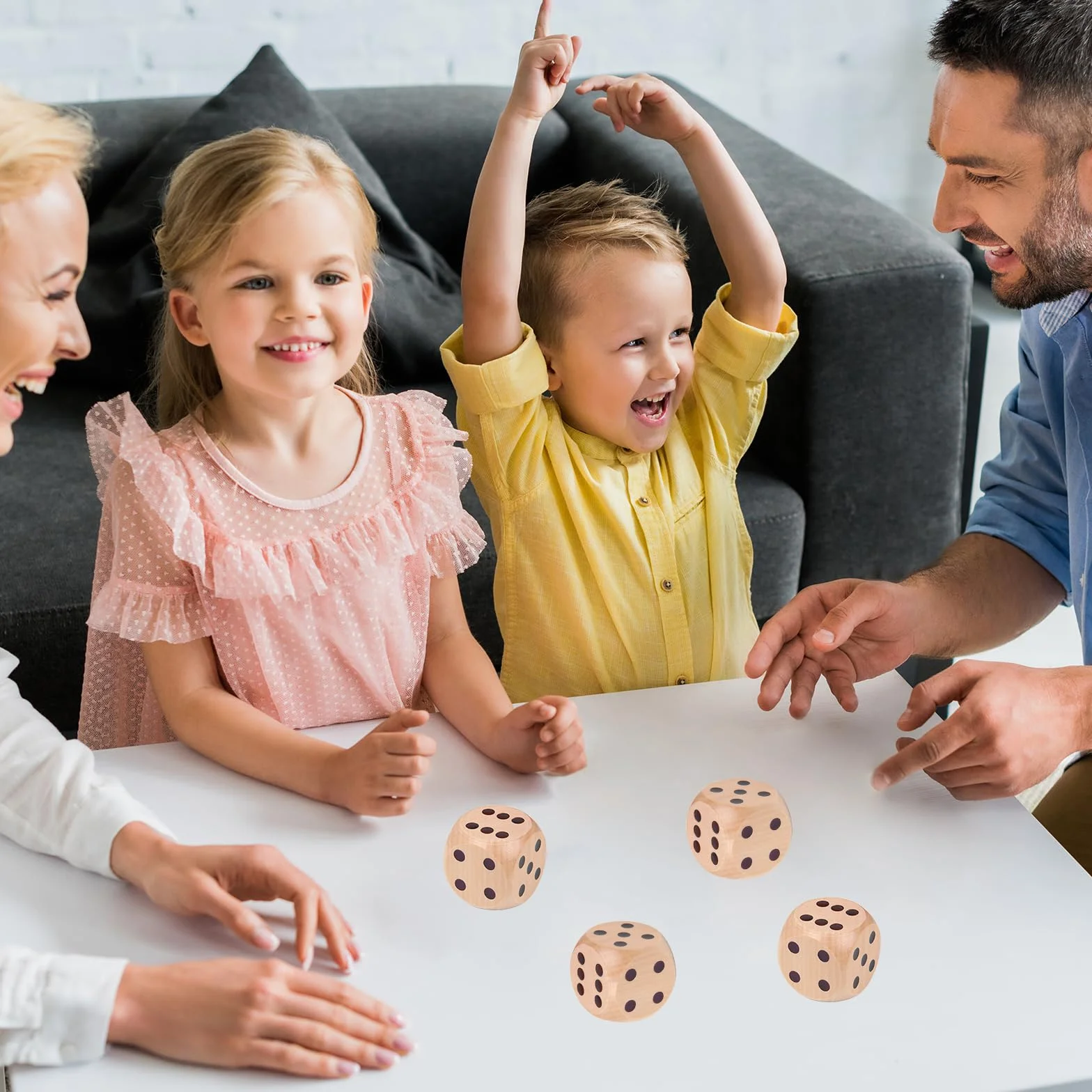 12 dadi da 30 mm – dadi in legno a sei lati per giochi da tavolo e giochi da festa