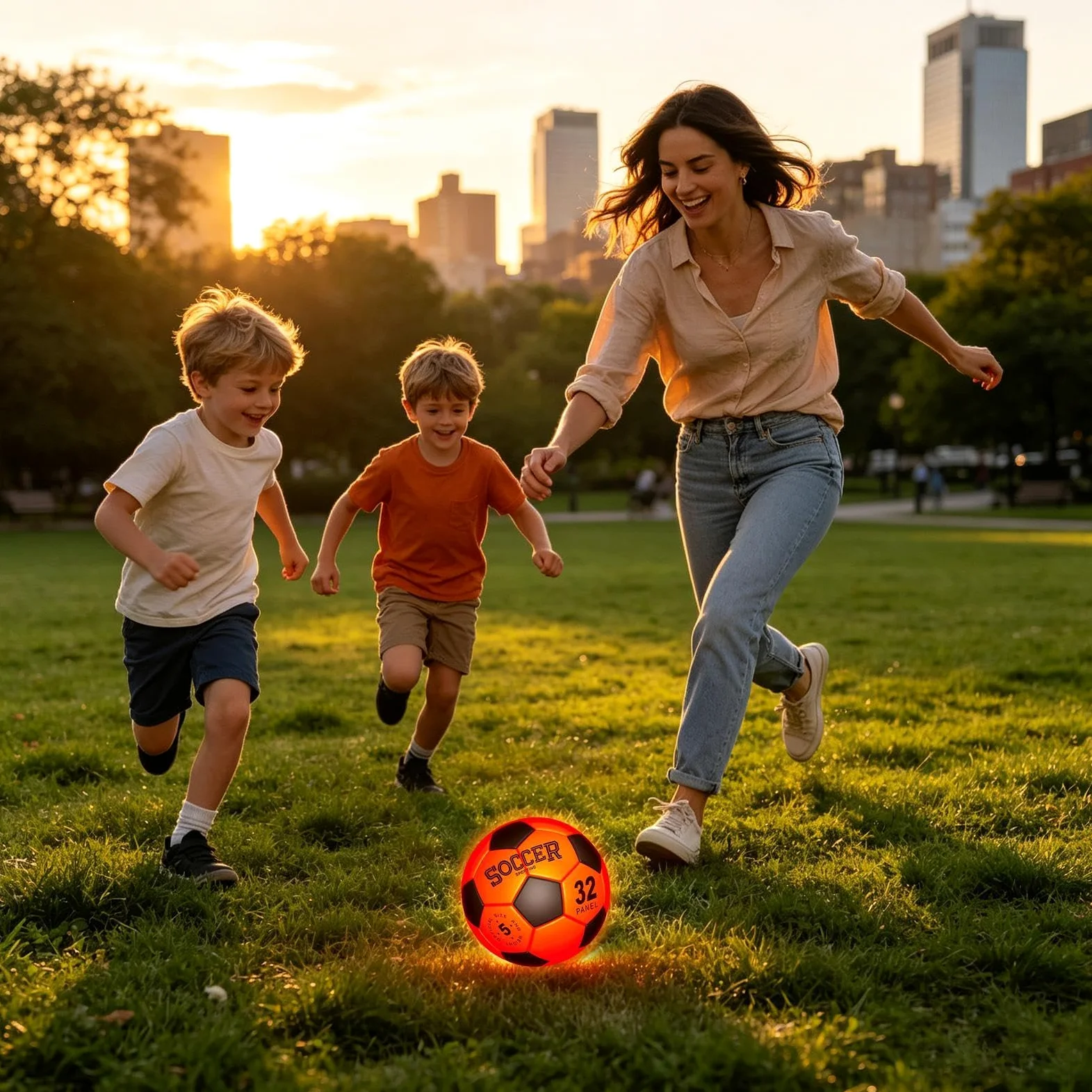 Pallone da Calcio Illuminato Ricaricabile Misura 5 Pompa Inclusa | Giochi di Calcio LED Luminosi per Ragazzi 8-15 Anni Bambini Ragazzi Adulti Sport Esterno Compleanno Giardino Cortile Fuori
