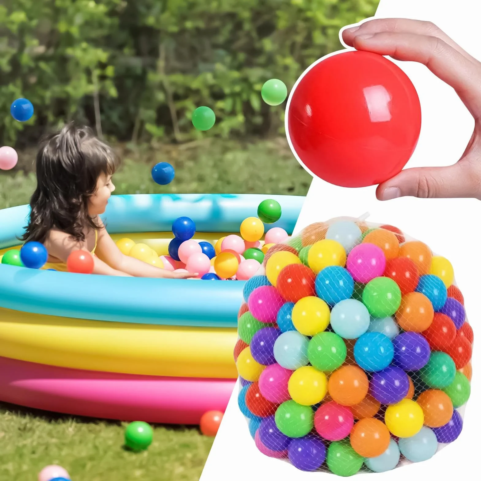 Palline Per Fossa Bambini Allenamento Presa Sensoriale Maschi Femmine | Palline multicolori da piscina Sala Giochi Giochi Asilo Spiaggia Giardino Compleanno Attività Indoor