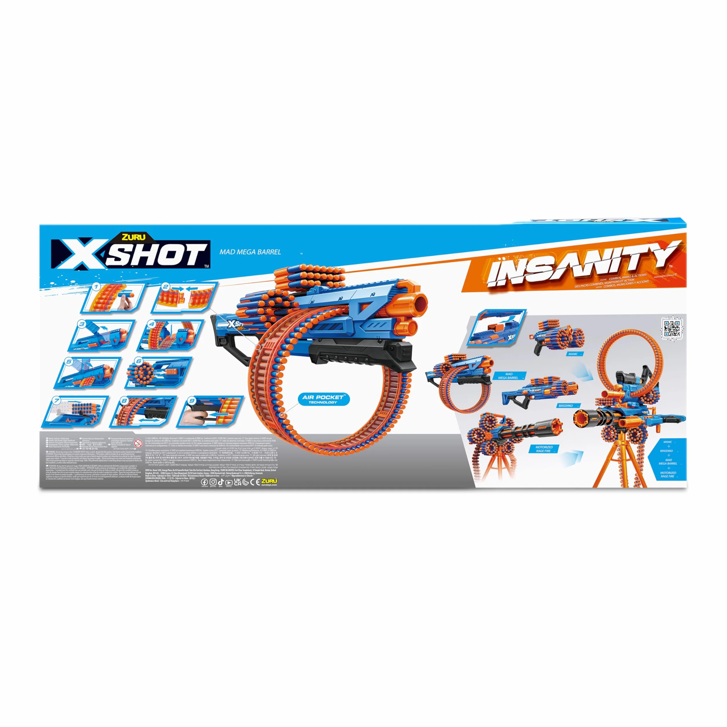 Zuru XSHOT Insanity Mega Barrel 72 freccette