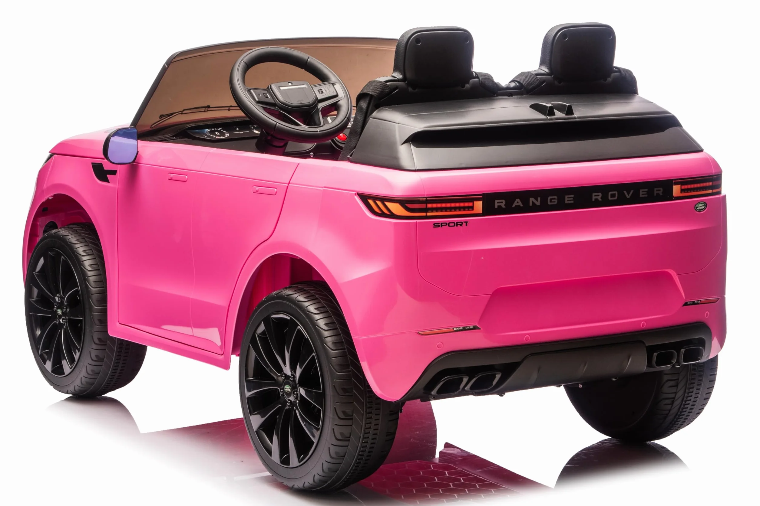 Land Rover Range Rover Sport 24V Maxi SUV Elettrico per Bambini 2 Posti - Macchina con Telecomando Sedili in Pelle Due Cinture a 3 Punti Luci LED Bluetooth Carico Massimo 60 Kg (Rosa)