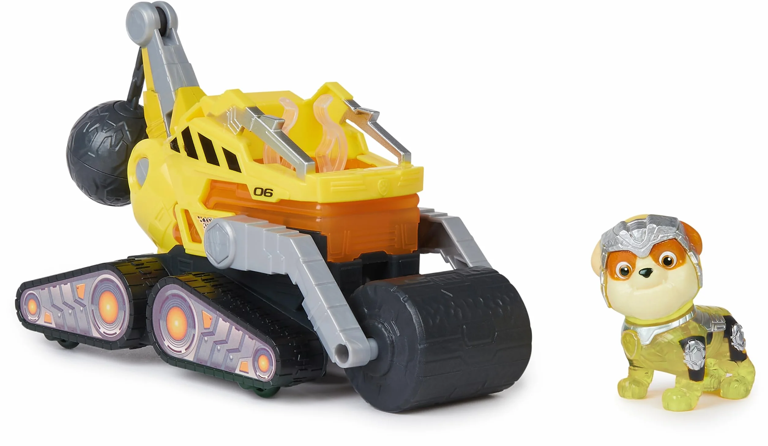 Paw Patrol, Bulldozer di Rubble Tematizzato Il Super Film, con Luci e Suoni, Giochi per Bambini e Bambine, 3+ Anni