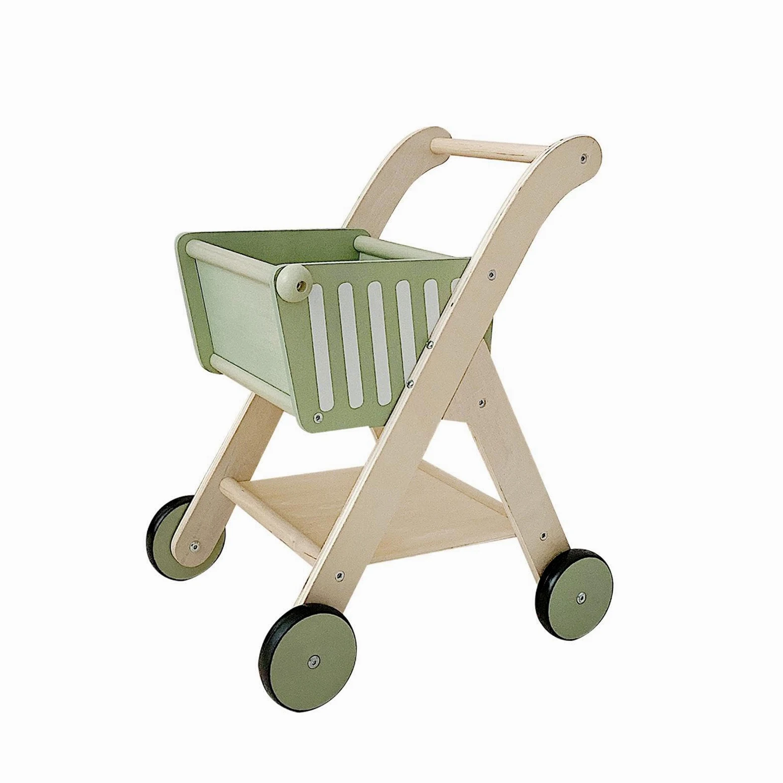 Carrello della spesa in legno per bambini, carino, giocattolo da gioco, regalo di compleanno, coinvolgente, giocattolo per la spesa per bambini,