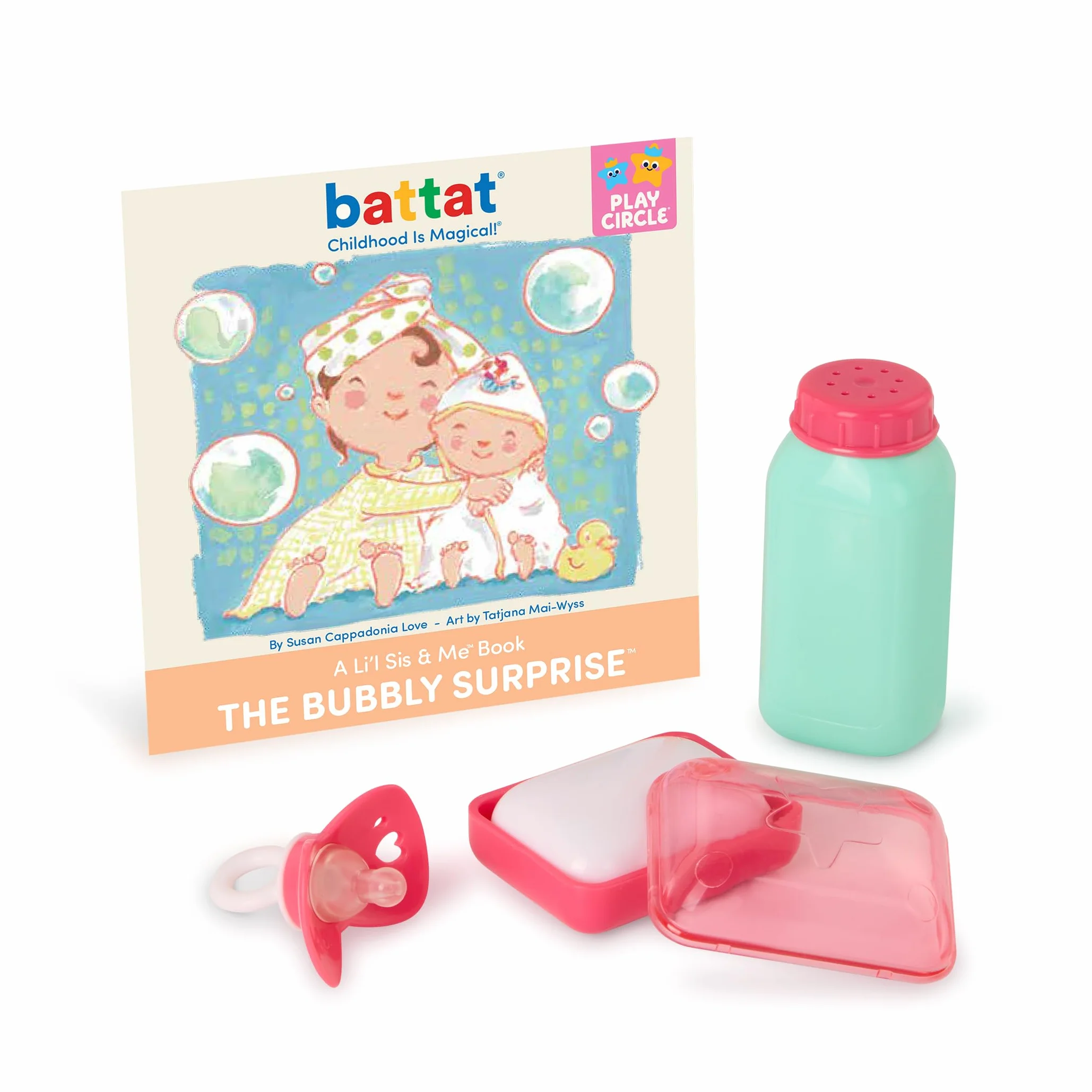 Baby Sweetheart - Tempo di bagno - bambola neonato dal corpo morbido di 30,5 cm con accessori - con libro di fiabe di facile lettura