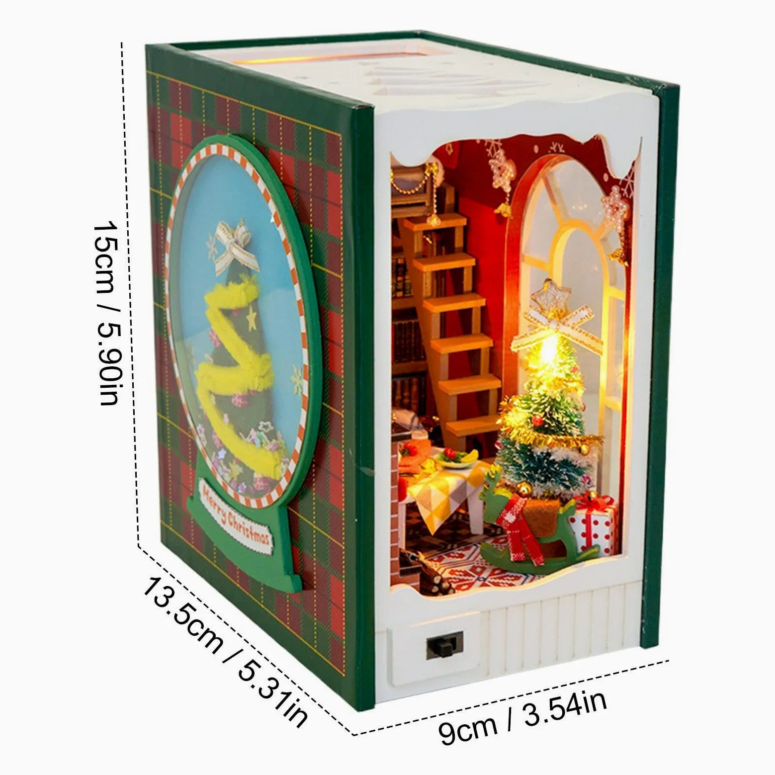 Kit per casa delle bambole in miniatura, decorazione artistica per la casa | Casa di Natale a LED, per compleanno, soggiorno, camera da letto, tavolo, scrivania, cucina, ufficio, bambini