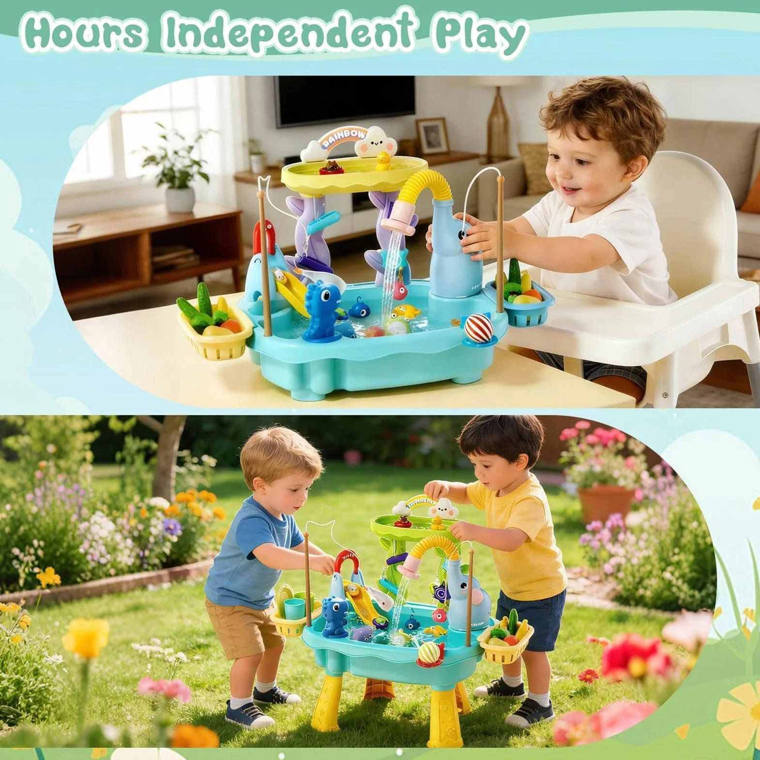 Tavolo Acqua Bimbi Giochi d' | Giocattolo Acquatico Da Esterno Per Bambini E Bambine, Prescolari, Giardino, Patio, Spiaggia, Campeggio, Asilo, Casa, Sala