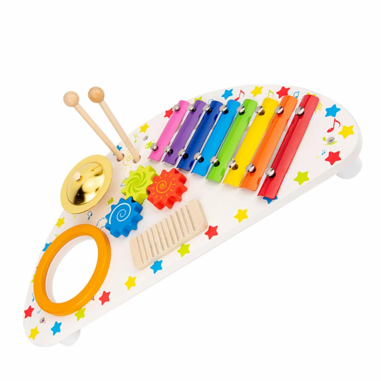 HANABASS Percussioni in Legno per Ragazzo Ragazza Strumento Musicale Xylophone Gioco Educativo per Sviluppo Ritmo e Socialità