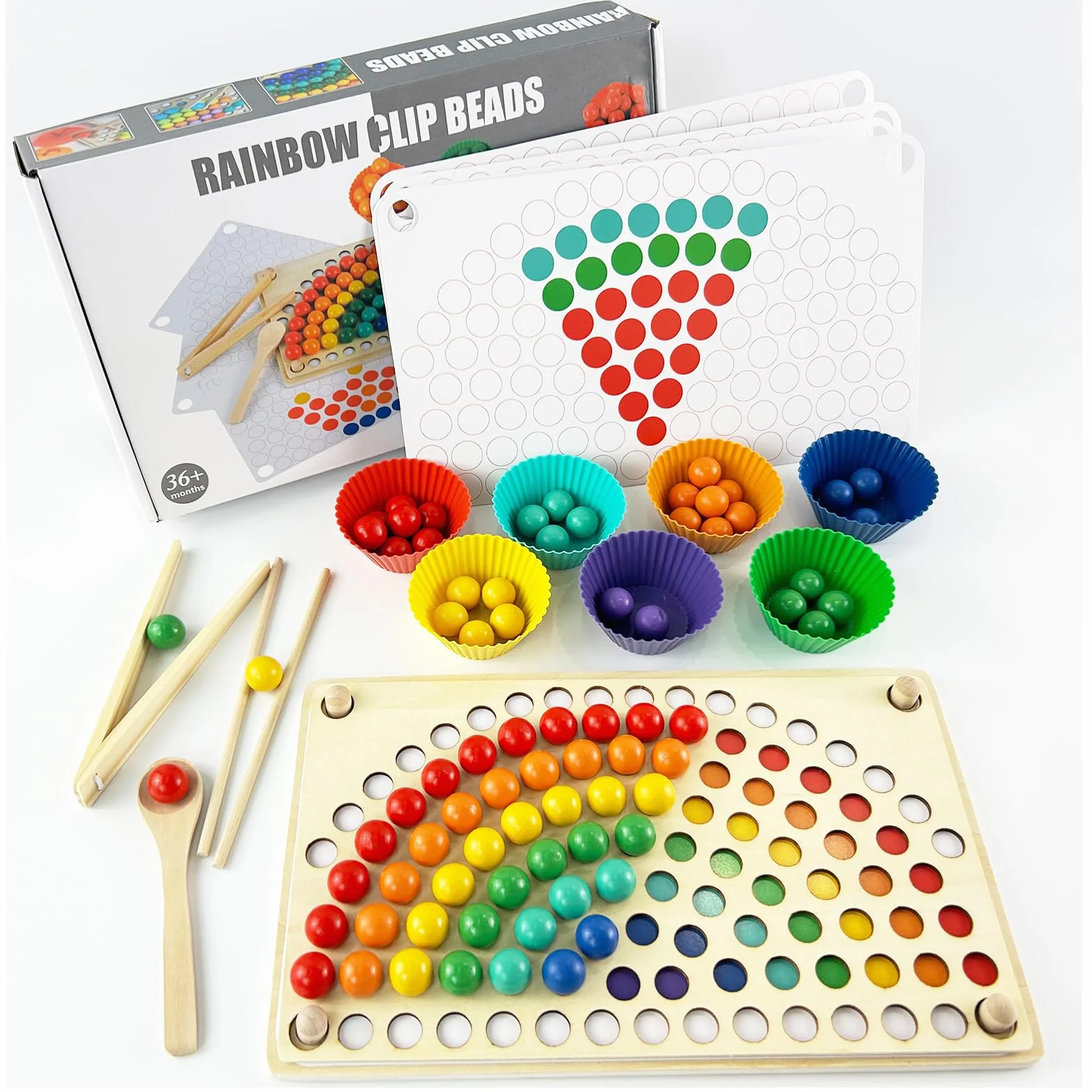 Giocattoli Montessori 3 Anni, Giochi Educativi di Motricità Fine, Giochi Sensoriali, Puzzle per Bambini, Gioco di Classificazione e Impilamento, Regalo Perfetto per Ragazzi e Ragazze