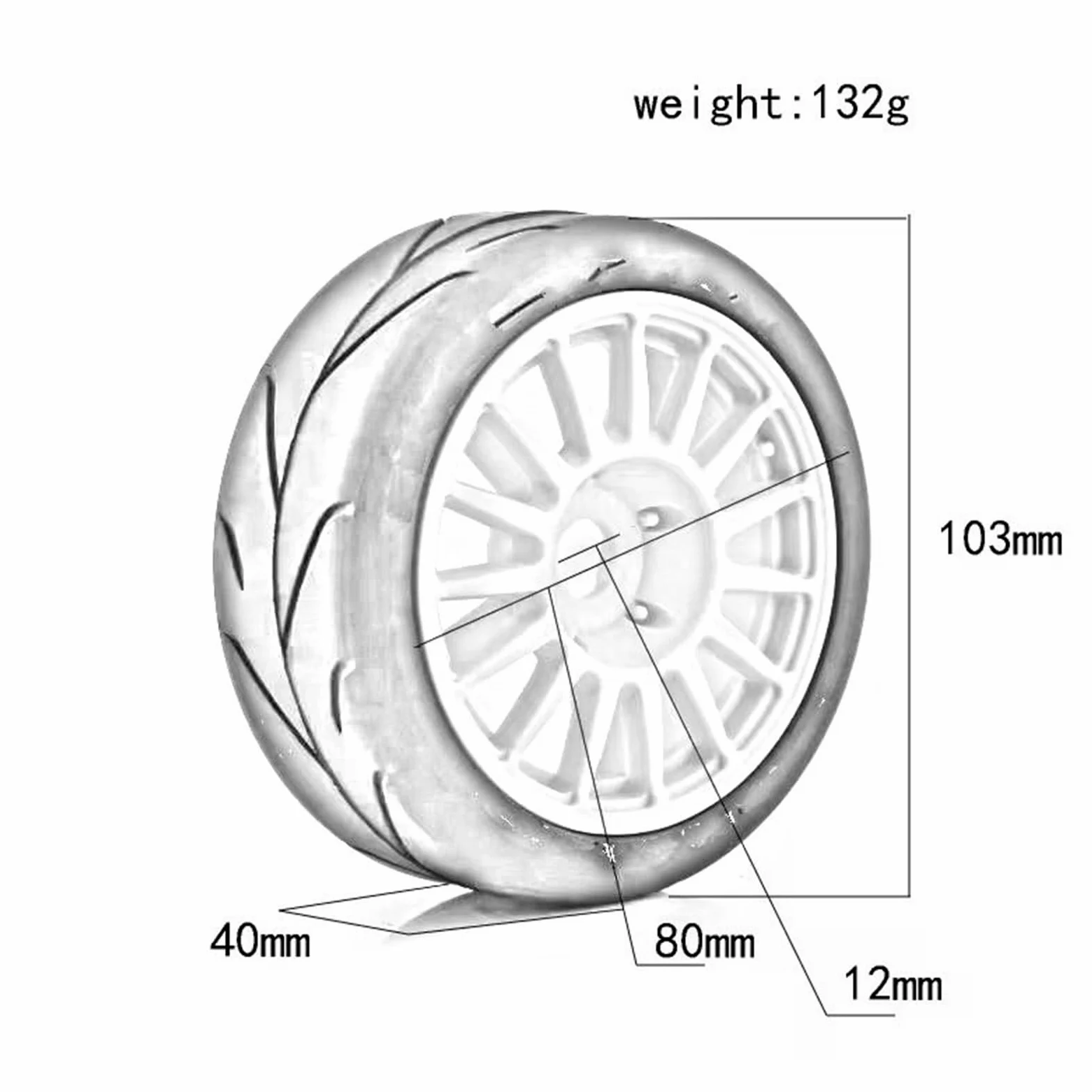 Compatibile Con ARRMA Per Trxs Per Team Per Kyosho WR8 Per Hobao 1/8 RC Off-Road Per Buggy Per Rally Car Pneumatici Ruota 17mm Esagonale 4 Pezzi 103mm RC Car Ruota