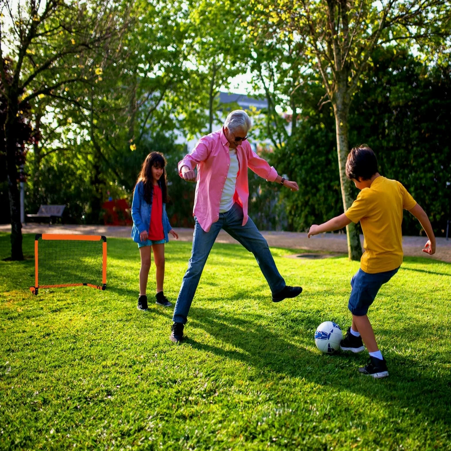 Porta da Calcio Pieghevole per Bambini - Set per Giardino/Esterni/Interni
