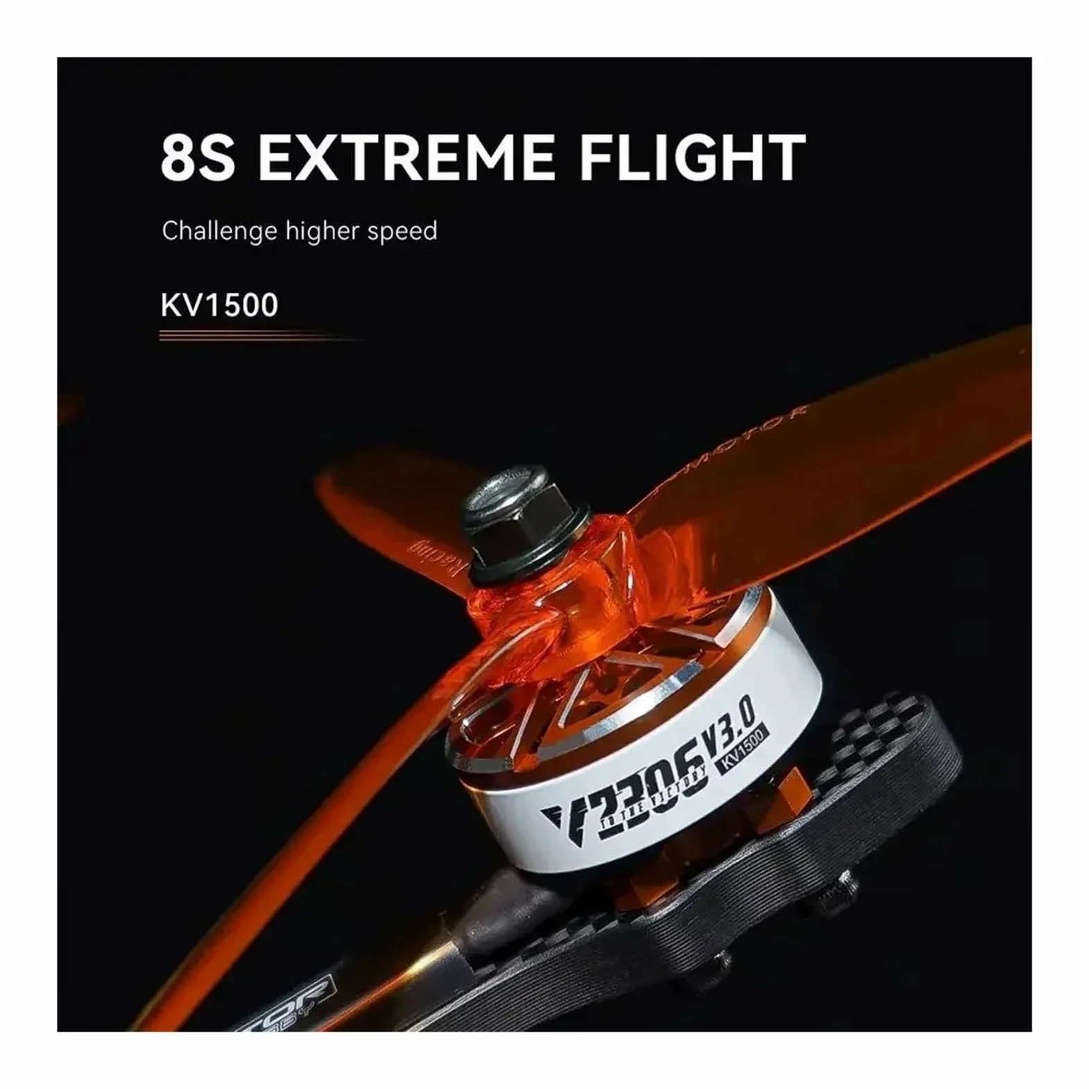 Motore Brushless V2306 V3 30000 RPM per Drone FPV Racing Freestyle | Potenza 30000 RPM, metallo resistente, dissipazione 105°C, compatibile 2306, per piloti 14+(4pcs V2306 V3 KV1500)