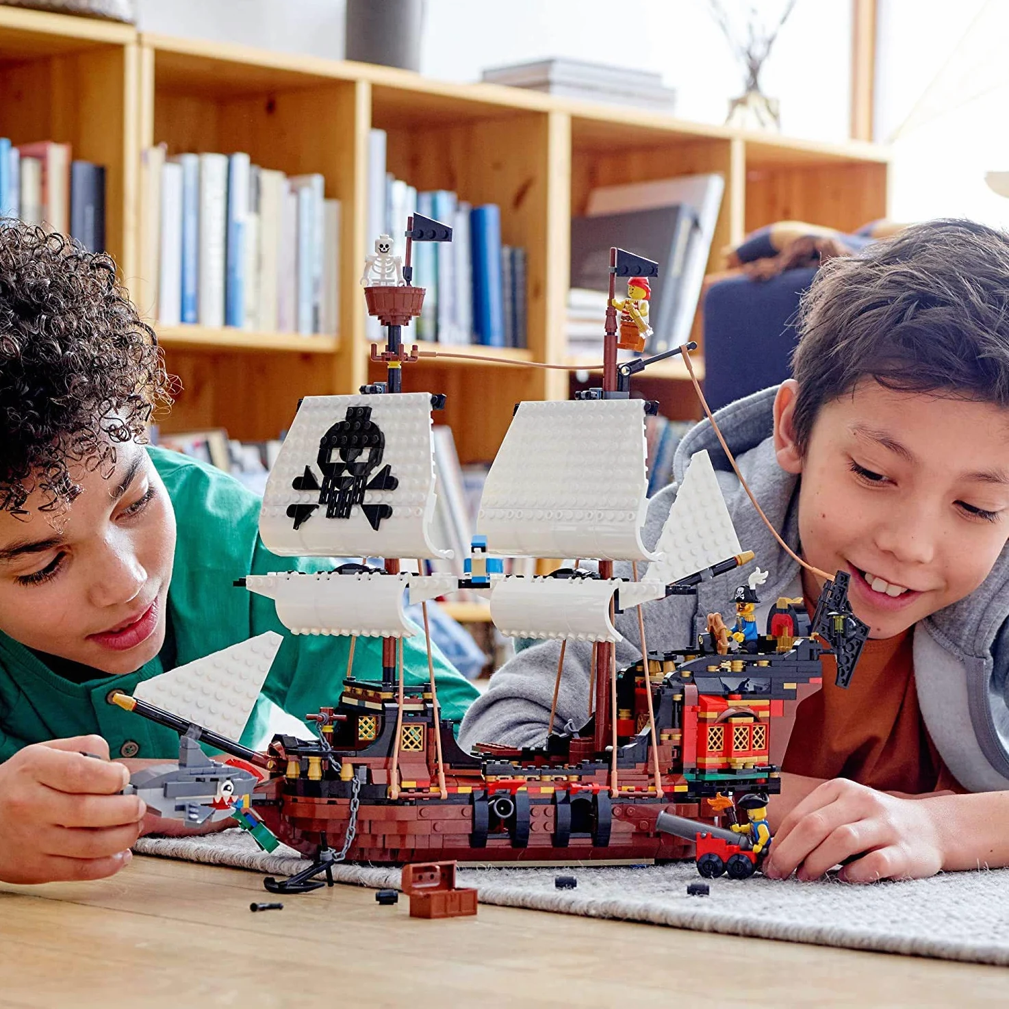 LEGO Creator 3in1 Pirate Ship 31109 Building Playset for Kids who Love Pirates and Model Ships, Makes a Great Gift for Children who Like Creative Play and Adventures, New 2020 (1,260 Pieces)